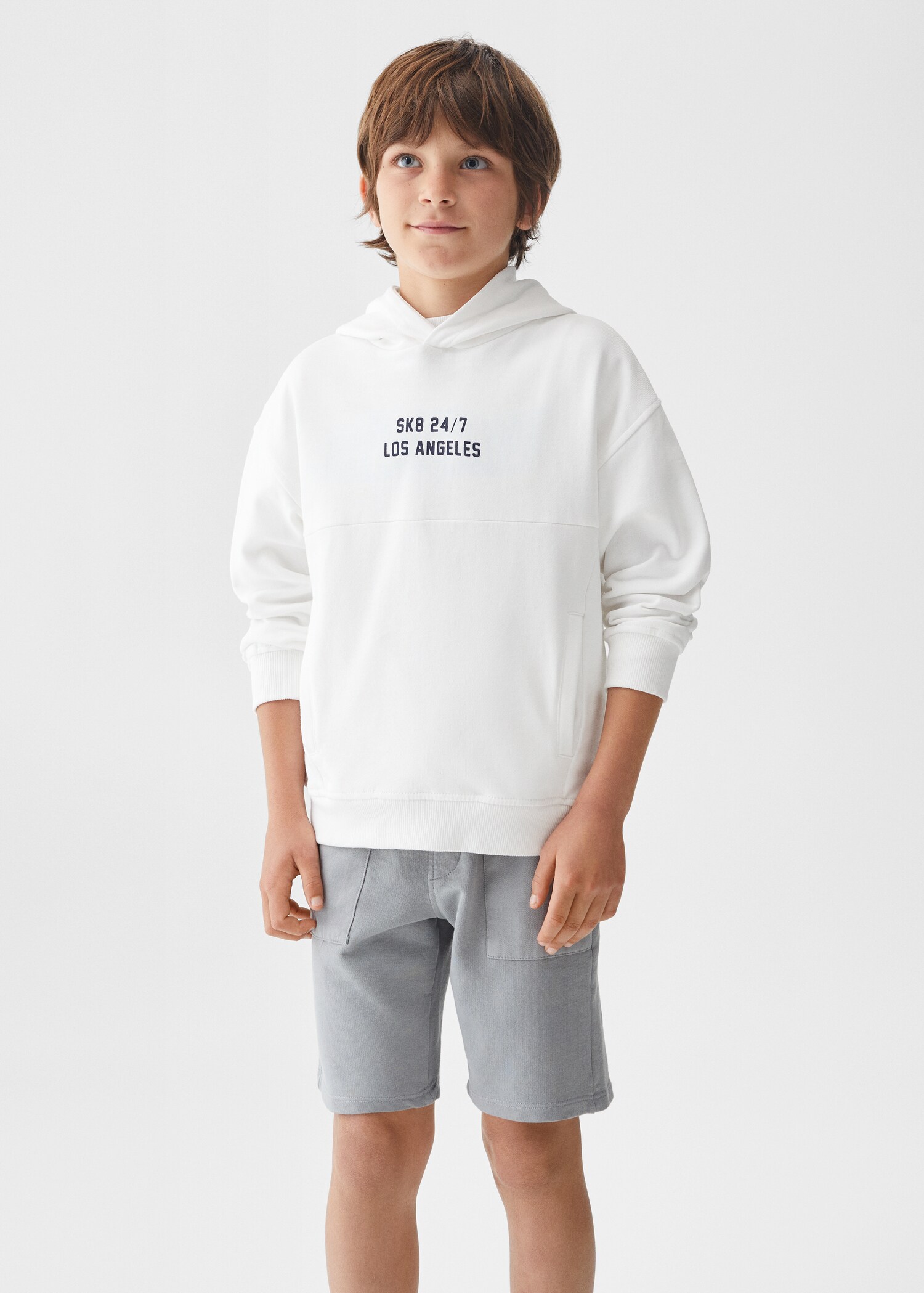 Bedrukt katoenen sweatshirt - Middenvlak