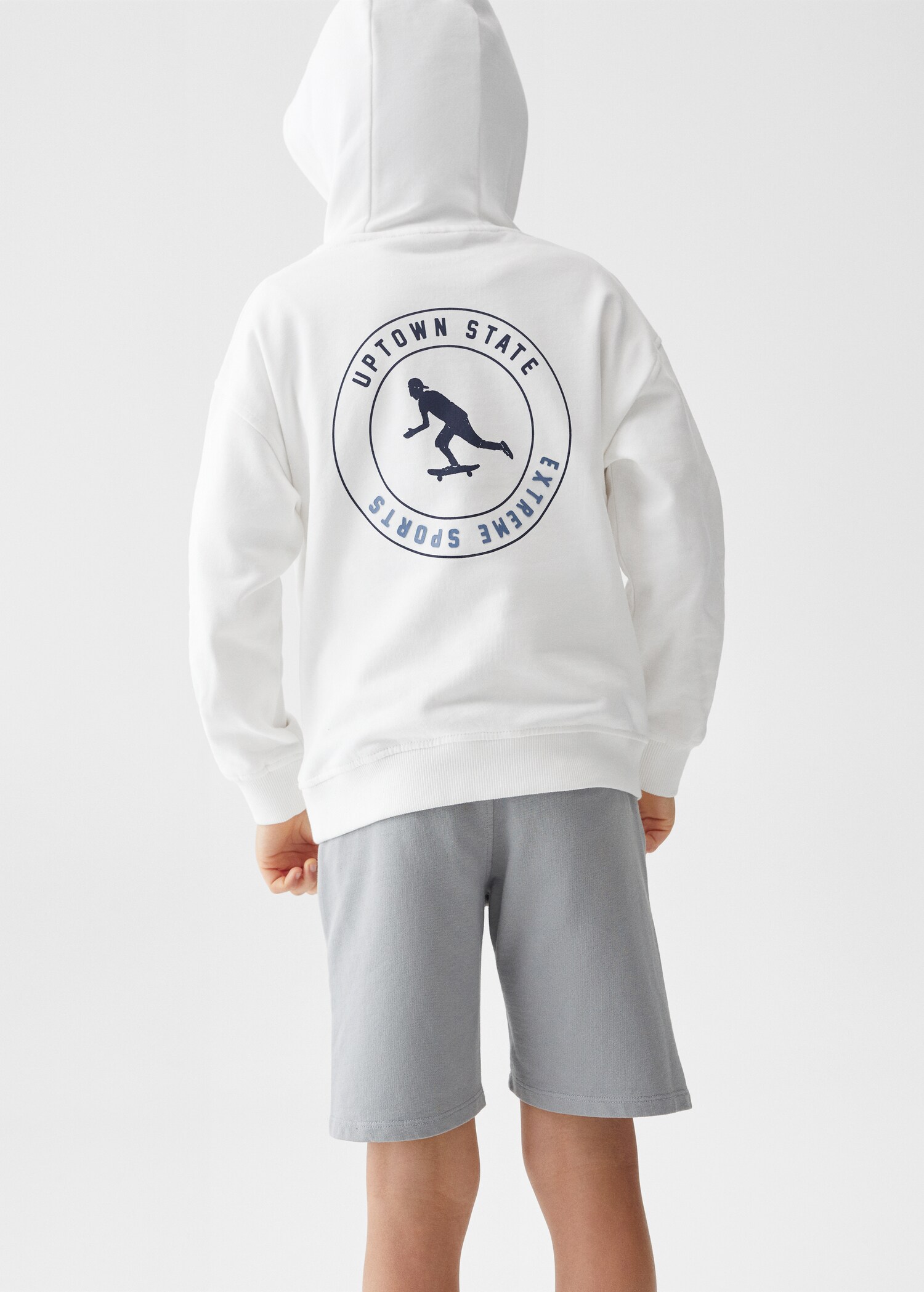 Bedrukt katoenen sweatshirt - Achterkant van het artikel