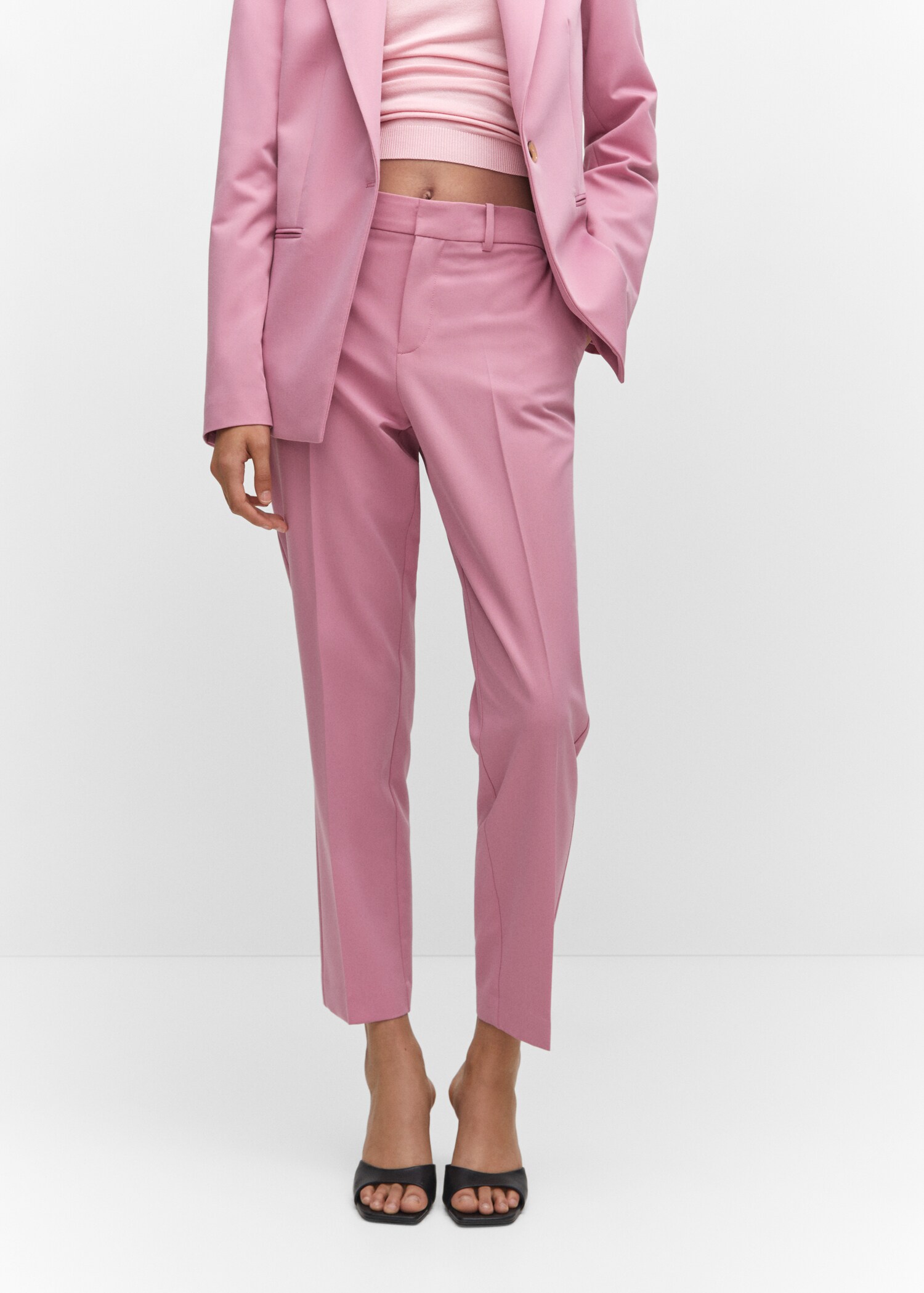Straight suit trousers - Medium plane