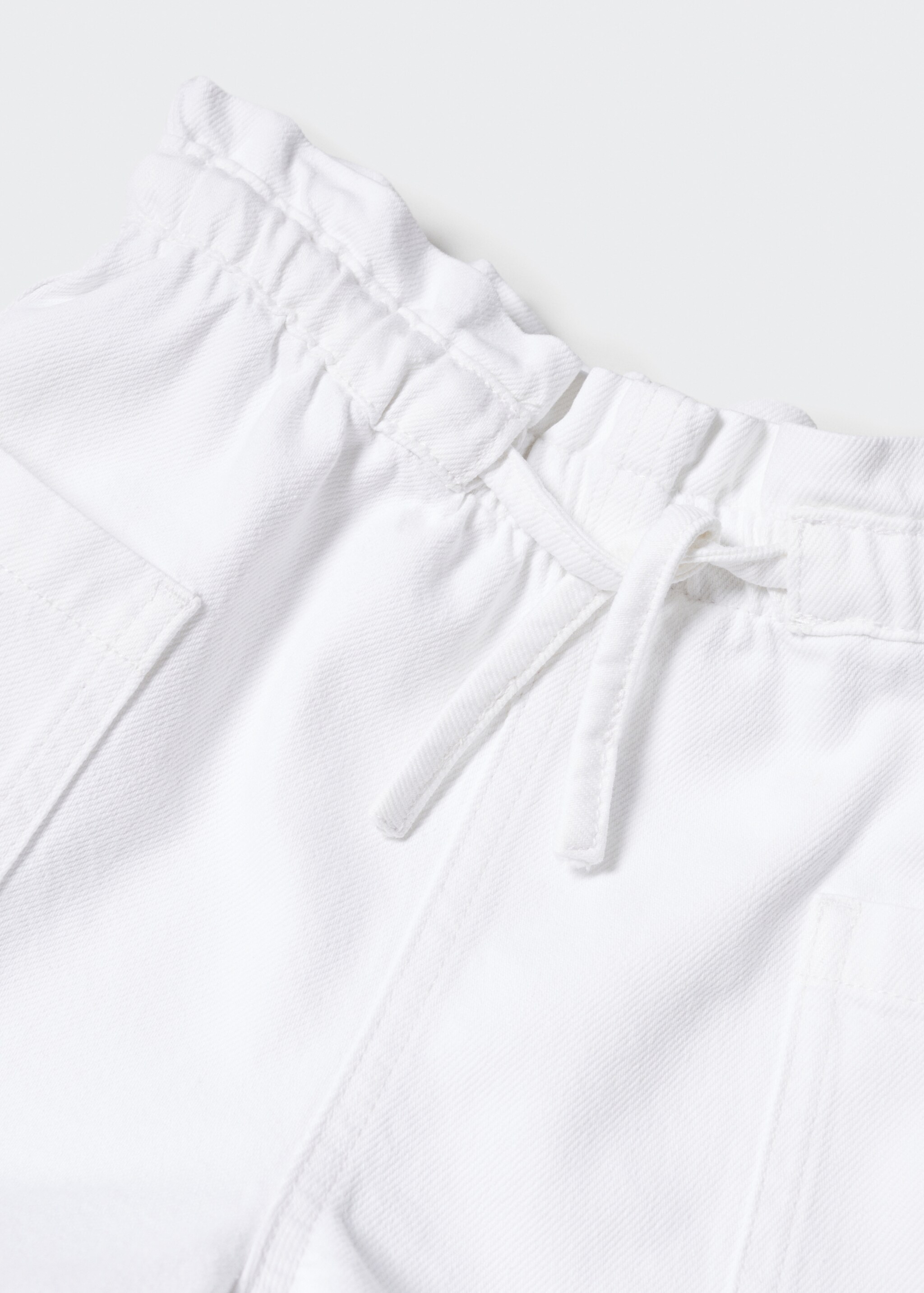 Paperbag-Shorts - Detail des Artikels 8, Cremeweiß. Ref: 57000379-00.
