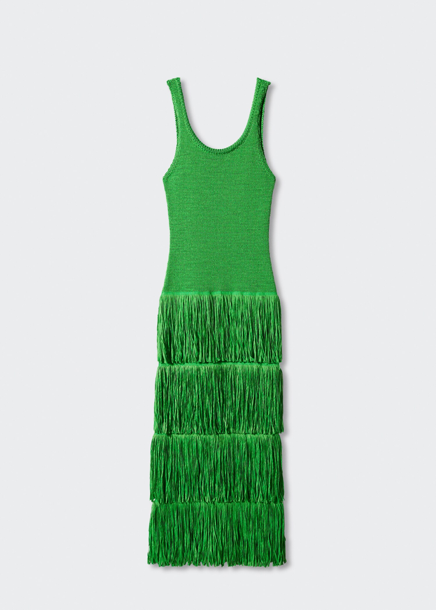 Knitted dress with fringe design - Article without model