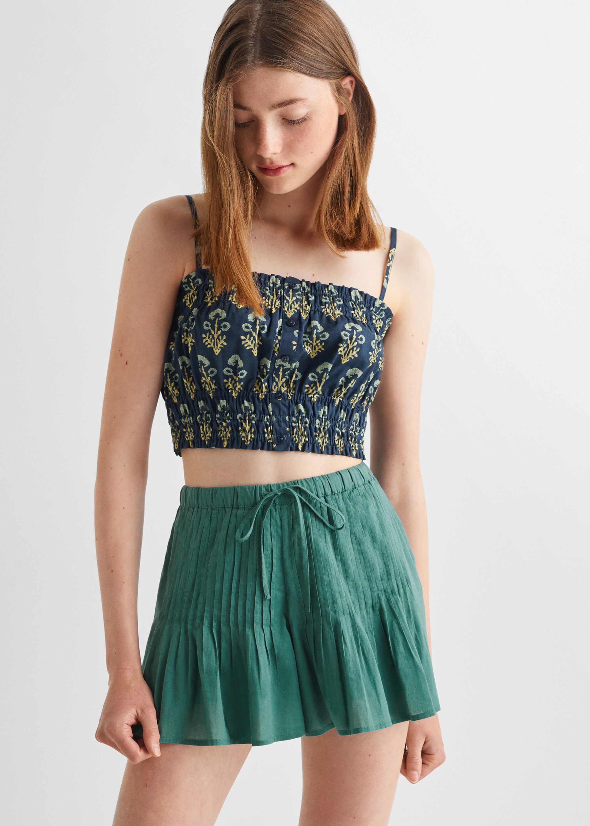 Short plissé coton - Plan moyen