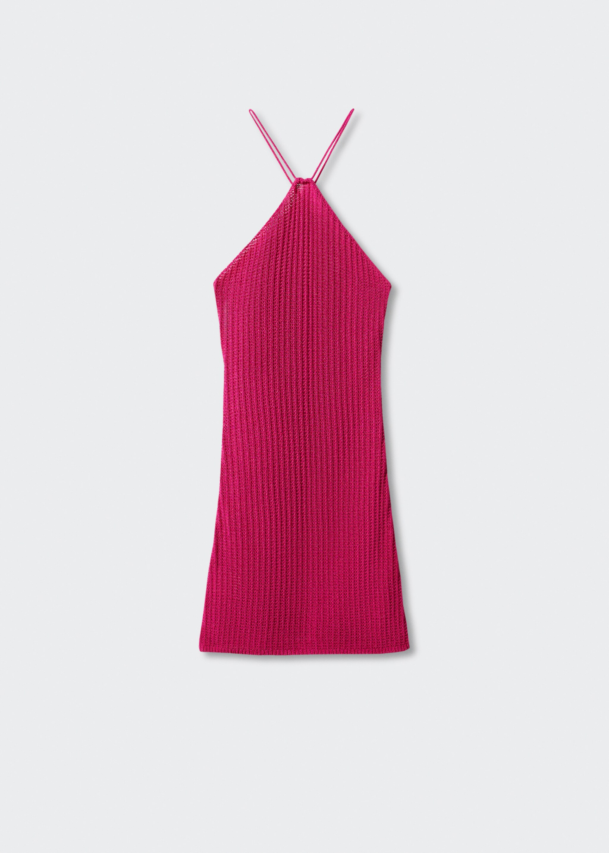 Halter-neck crochet dress - Article without model, Fuchsia. Ref: 57000455-00.