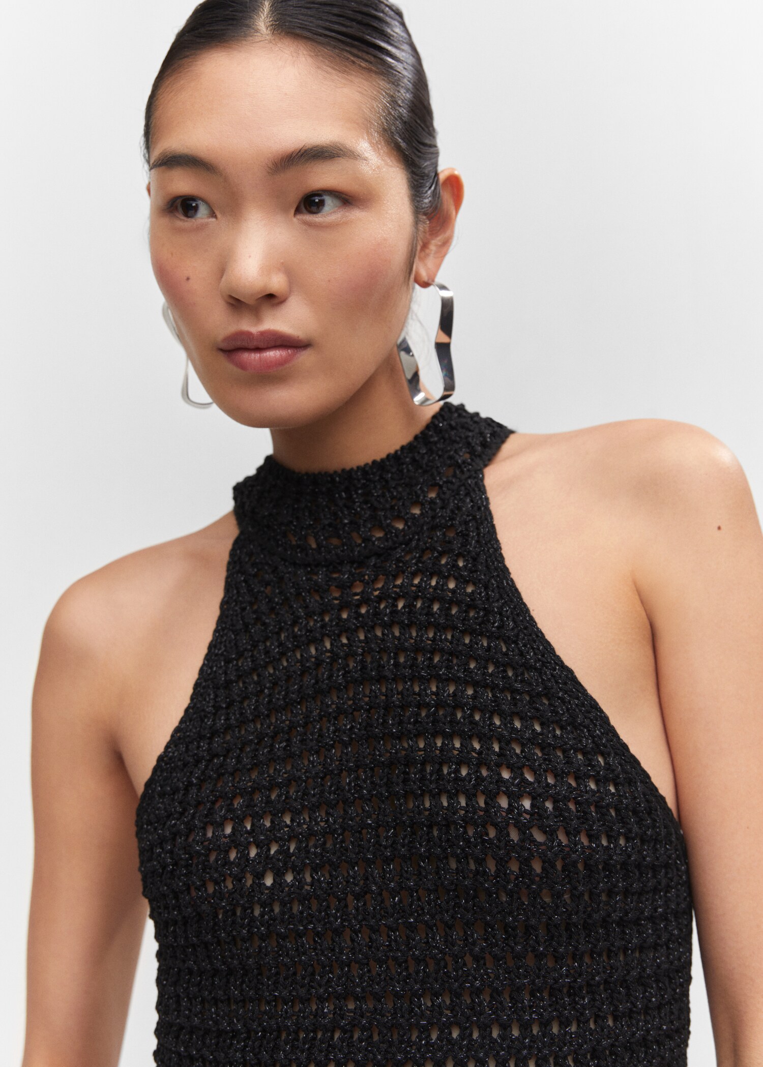 Lurex halter-neck dress - Details of the article 1