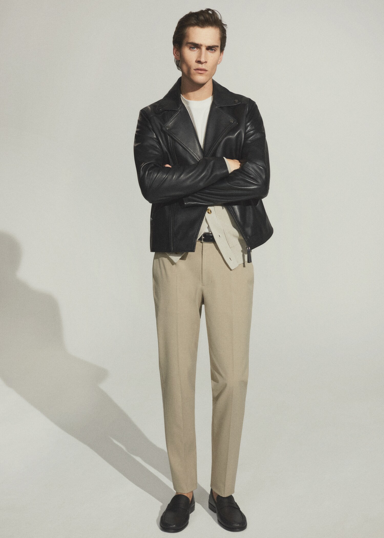 Stretch-fabric slim-fit suit pants - Details of the article 5