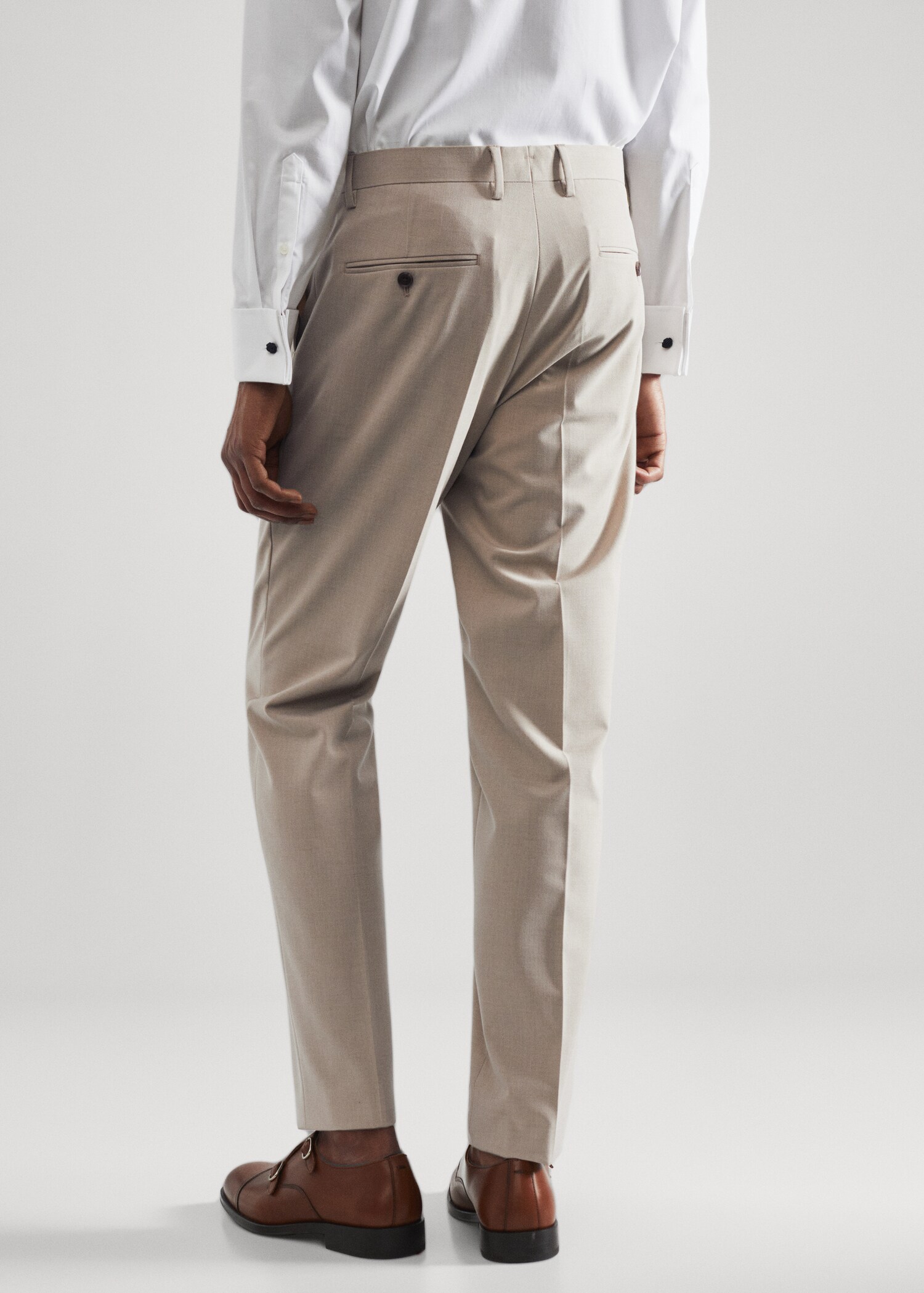 Stretch-fabric slim-fit suit pants - Reverse of the article