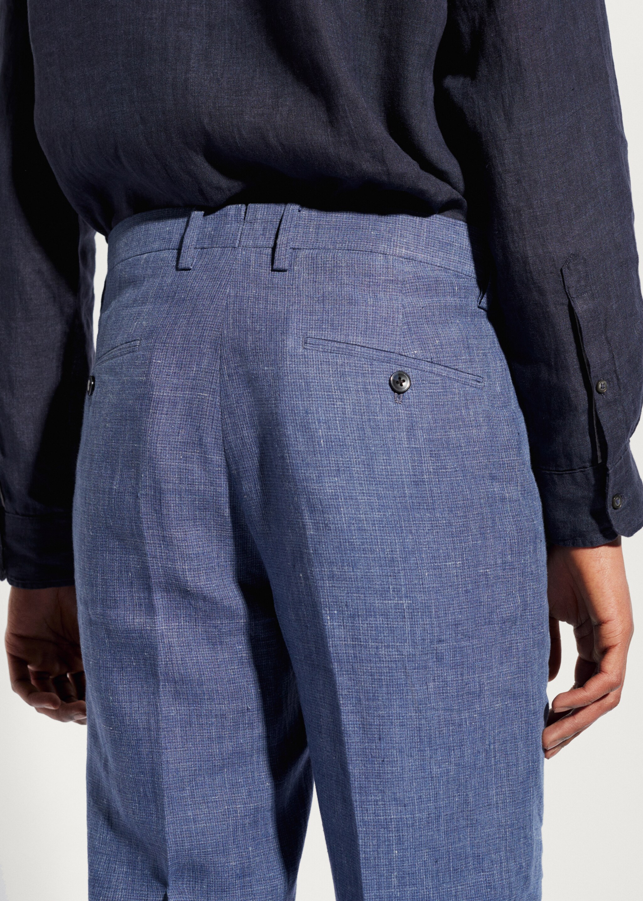 100% linen suit pants - Details of the article 2