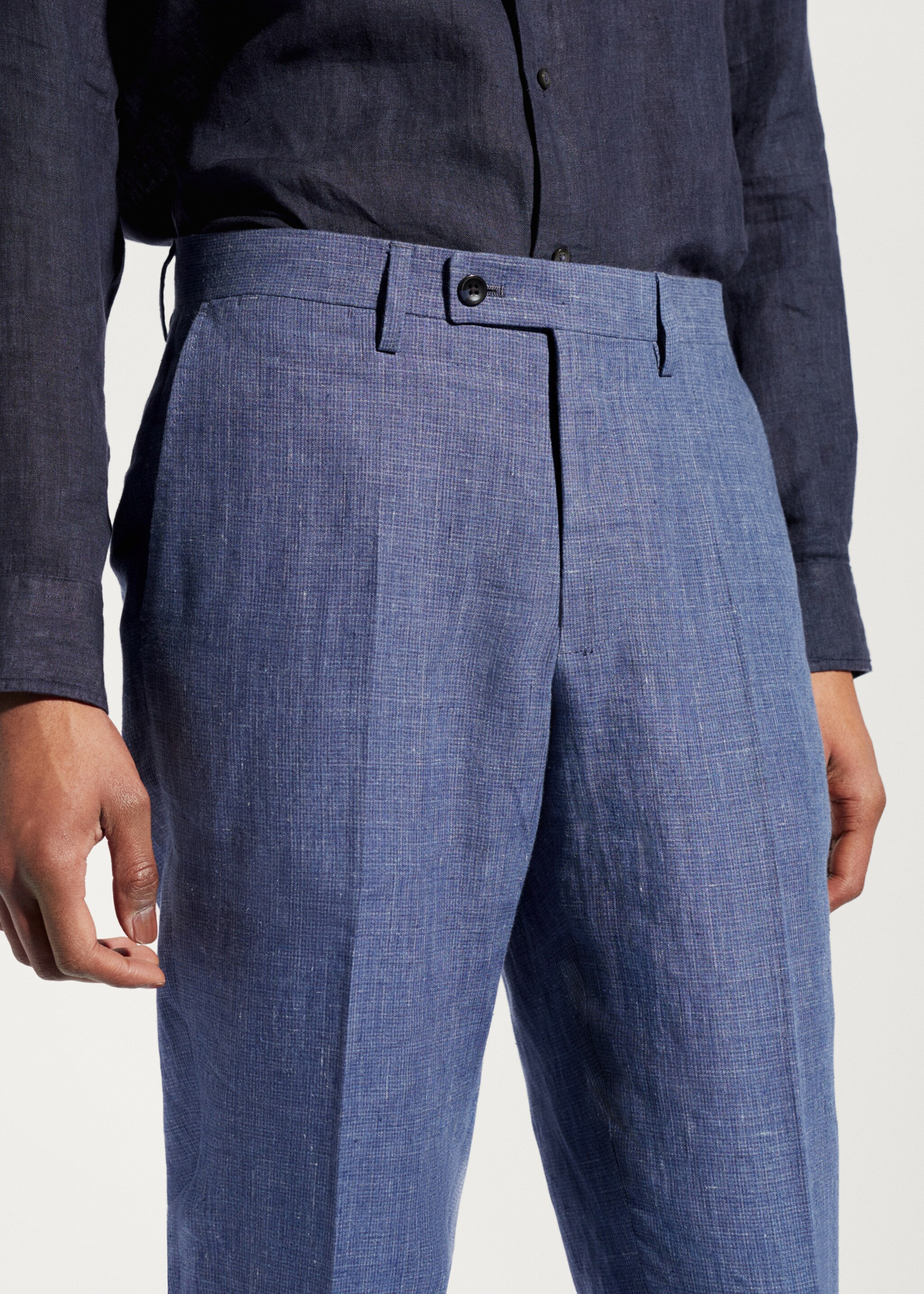 100% linen suit pants - Details of the article 4