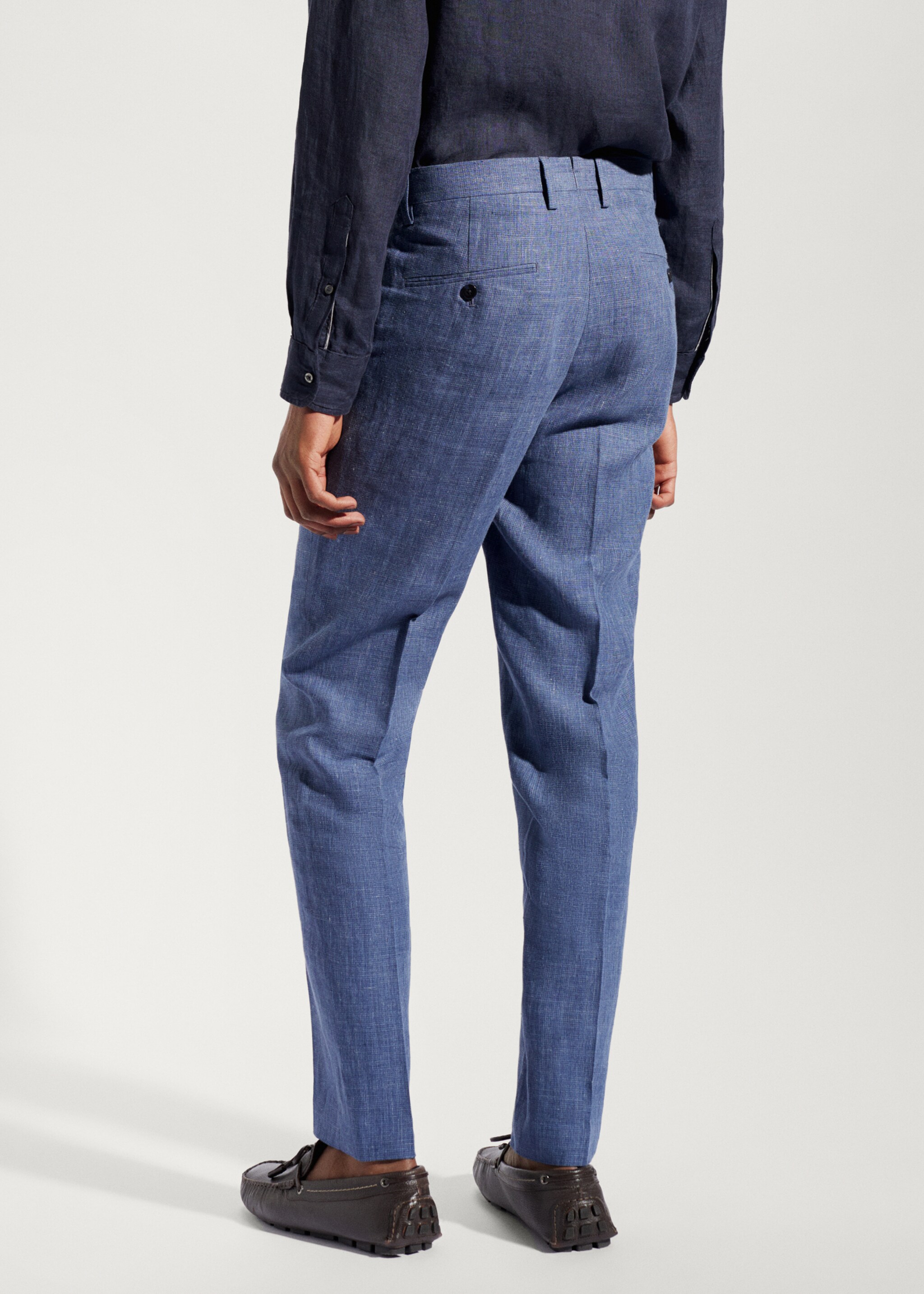 100% linen suit pants - Reverse of the article