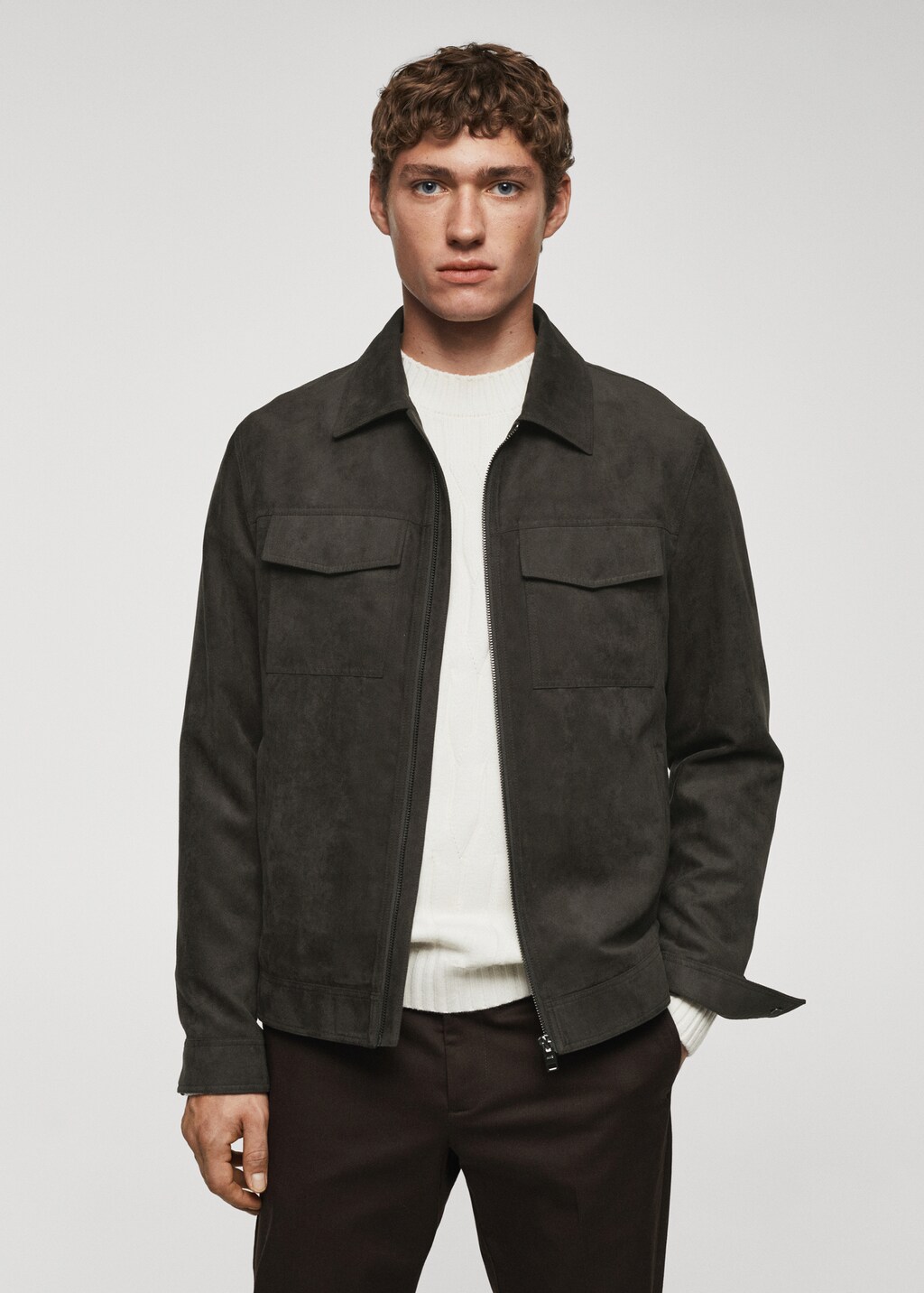 Blouson imitation daim