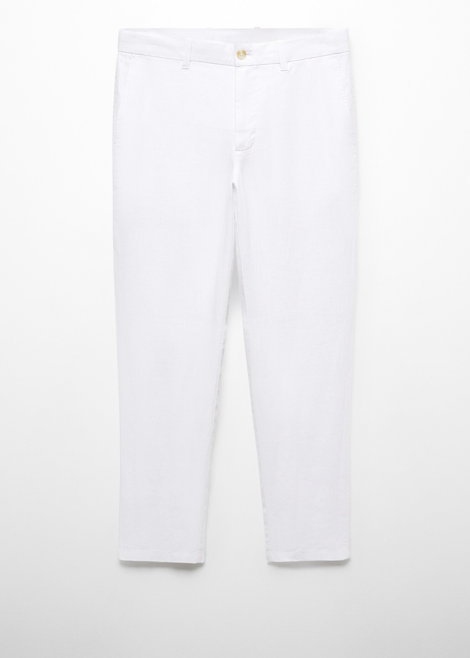 Slim-fit 100% linen trousers - Article without model