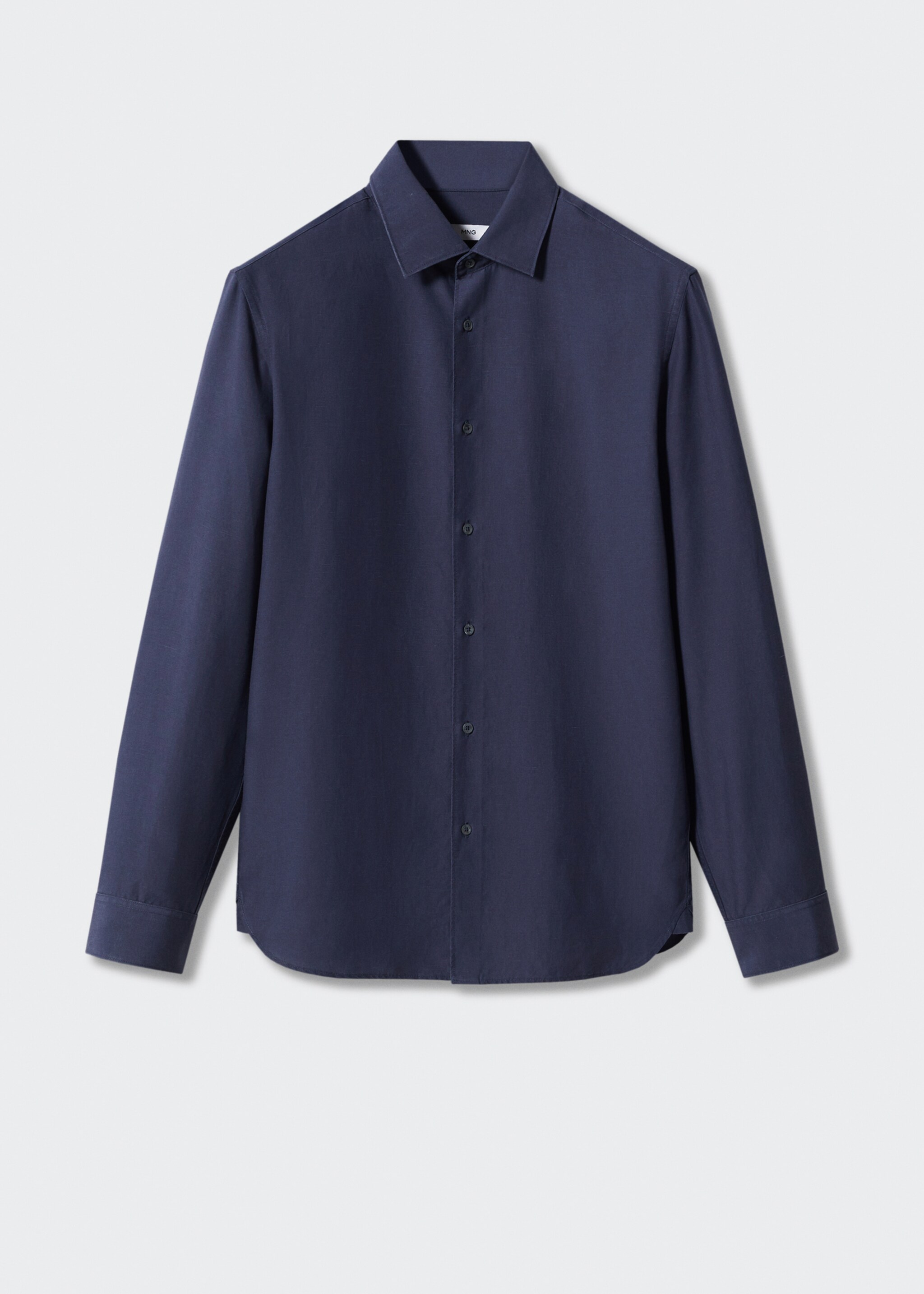 Leichtes Hemd aus Tencel-Leinengemisch - Artikel ohne Model, Marineblau. Ref: 57000575-00.