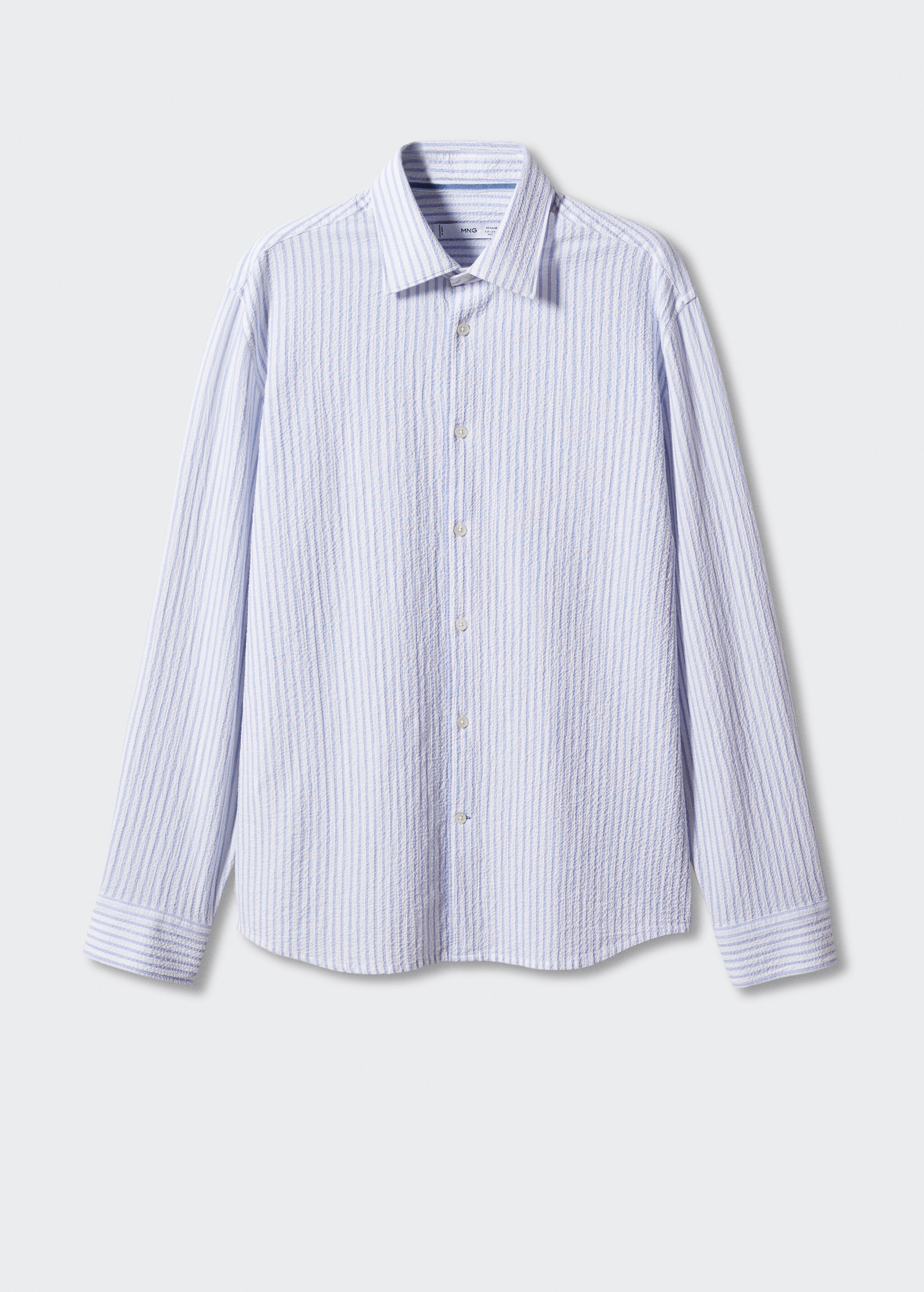 100% cotton seersucker striped shirt - Article without model