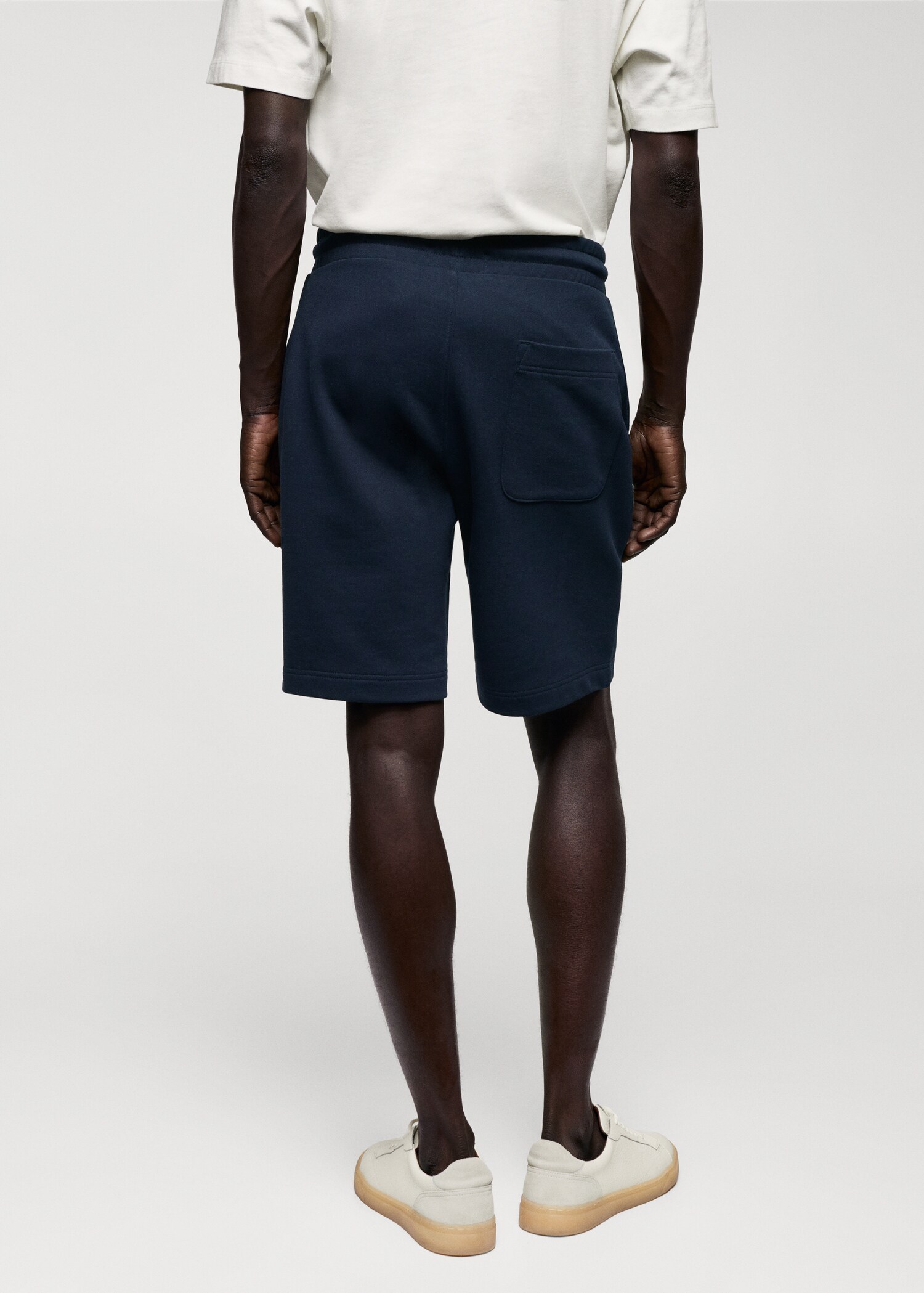 Jogger cotton Bermuda shorts - Reverse of the article