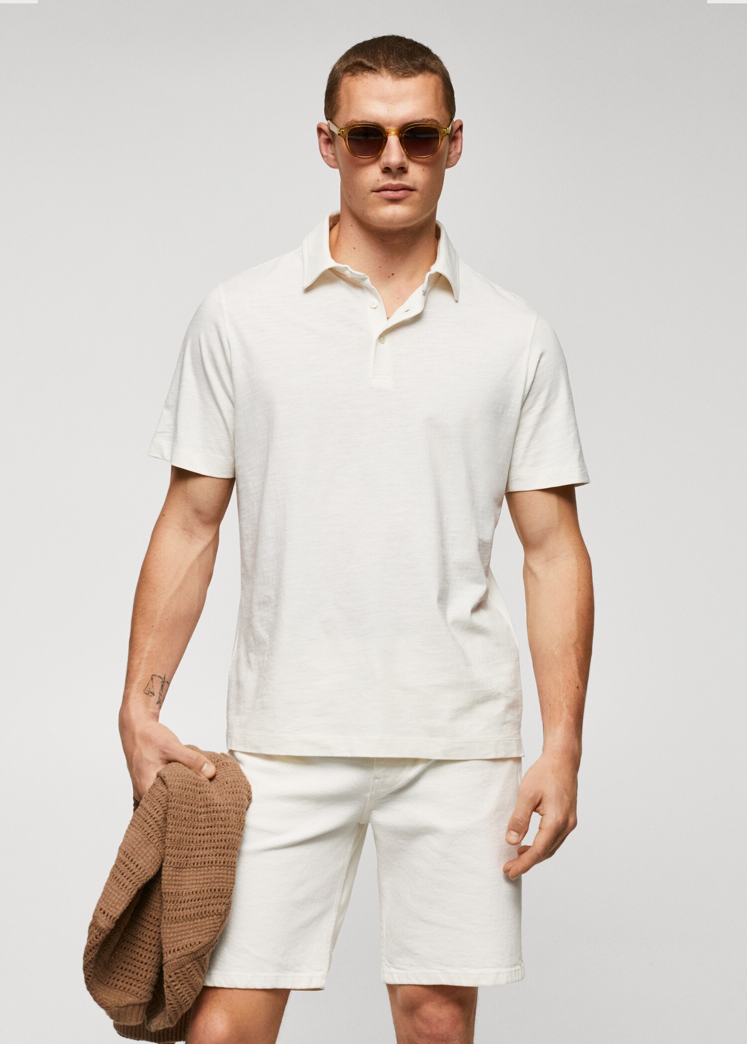 100% cotton basic polo shirt - Medium plane