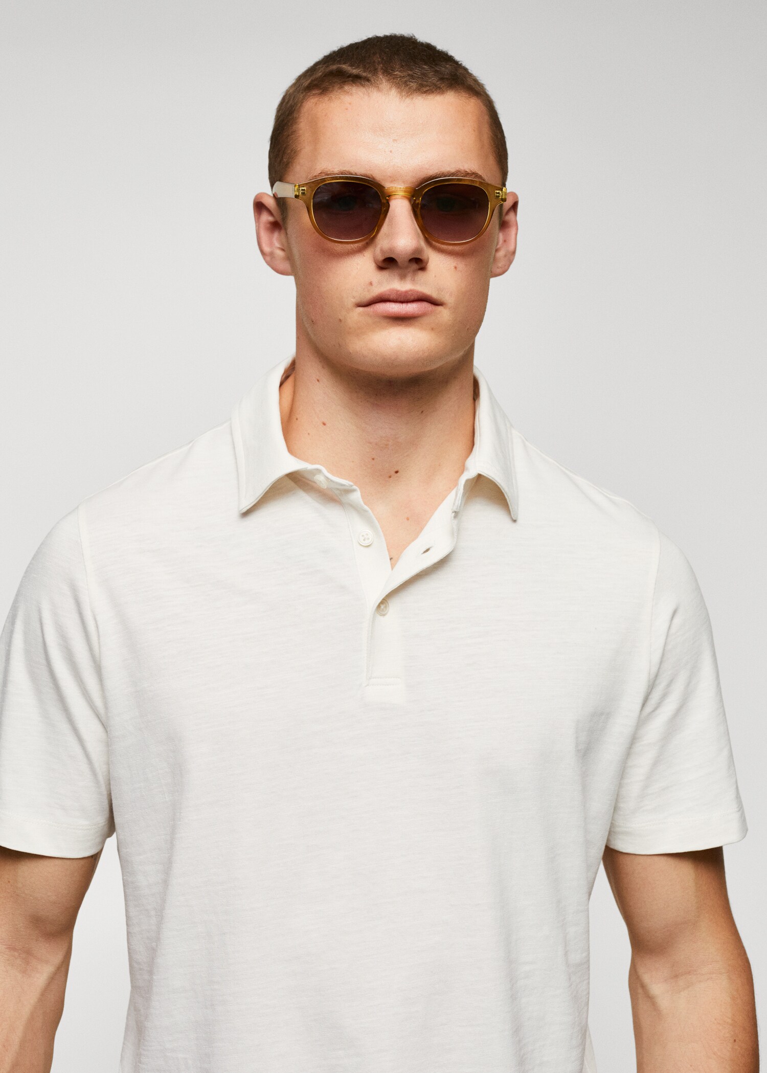 100% cotton basic polo shirt - Details of the article 1