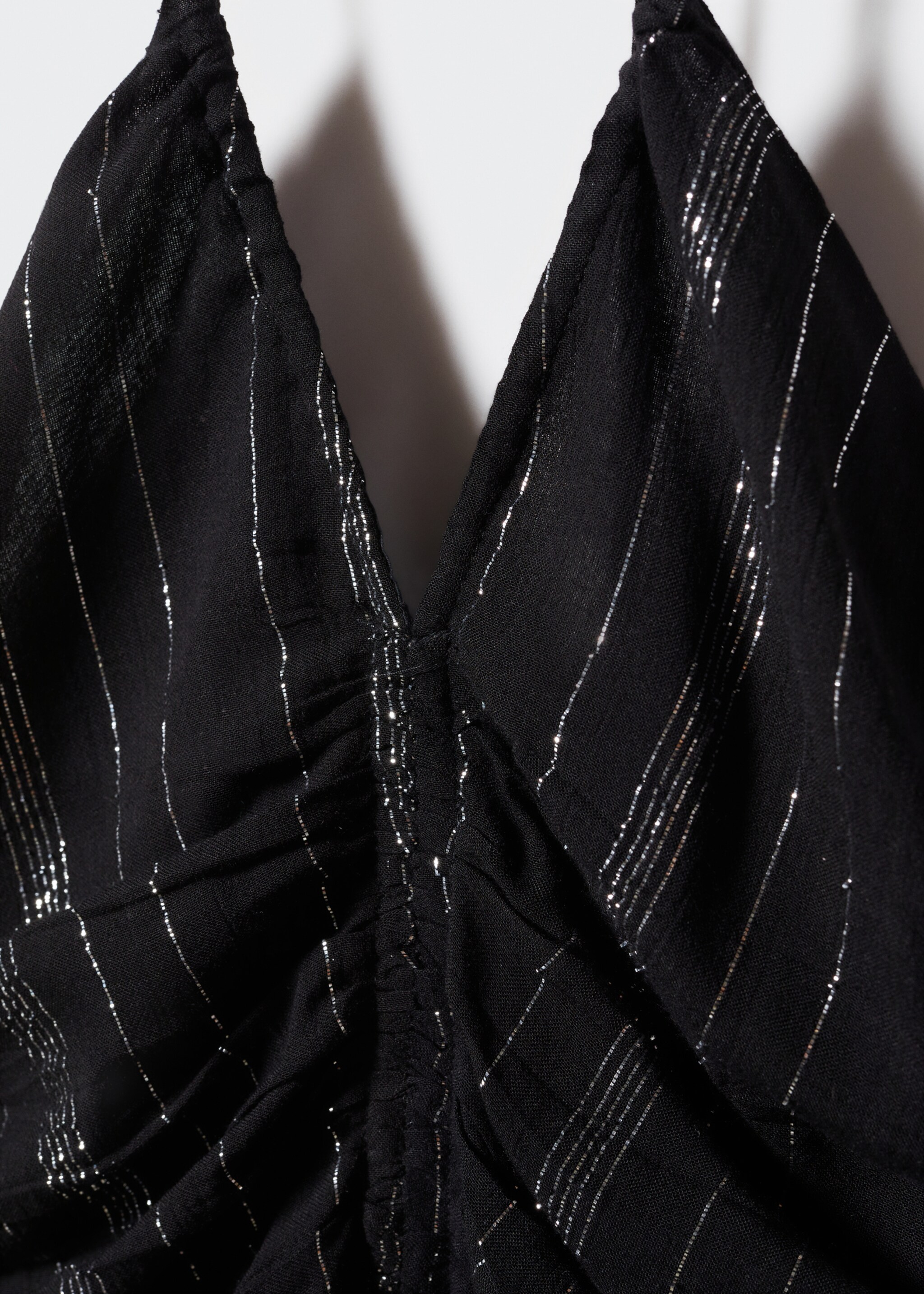 Vestido fruncido volantes - Detalle del artículo 8, Negro. Ref: 57000784-00.