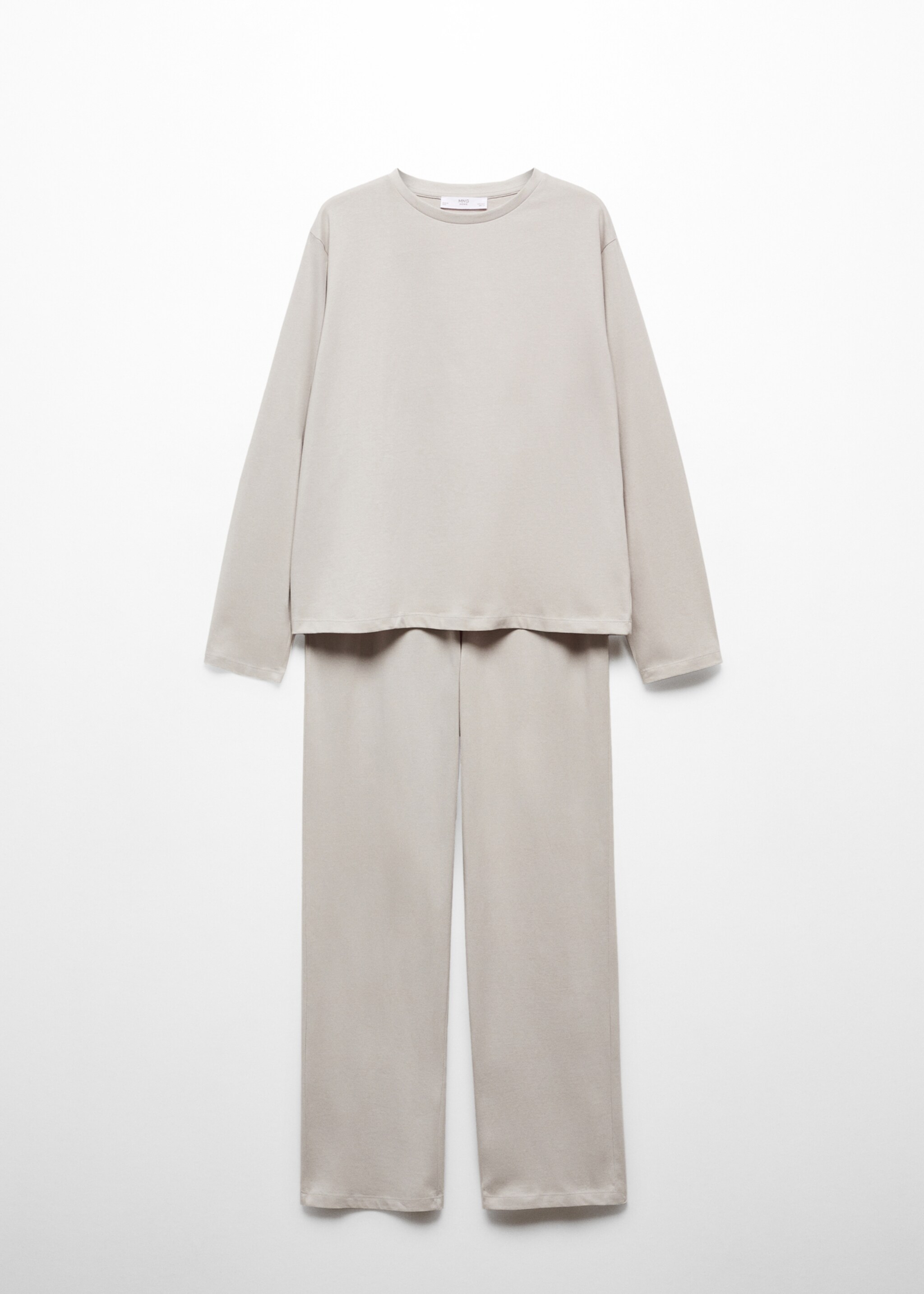 Pyjama long en coton - Article sans modèle, Gris. Ref: 57000812-00.