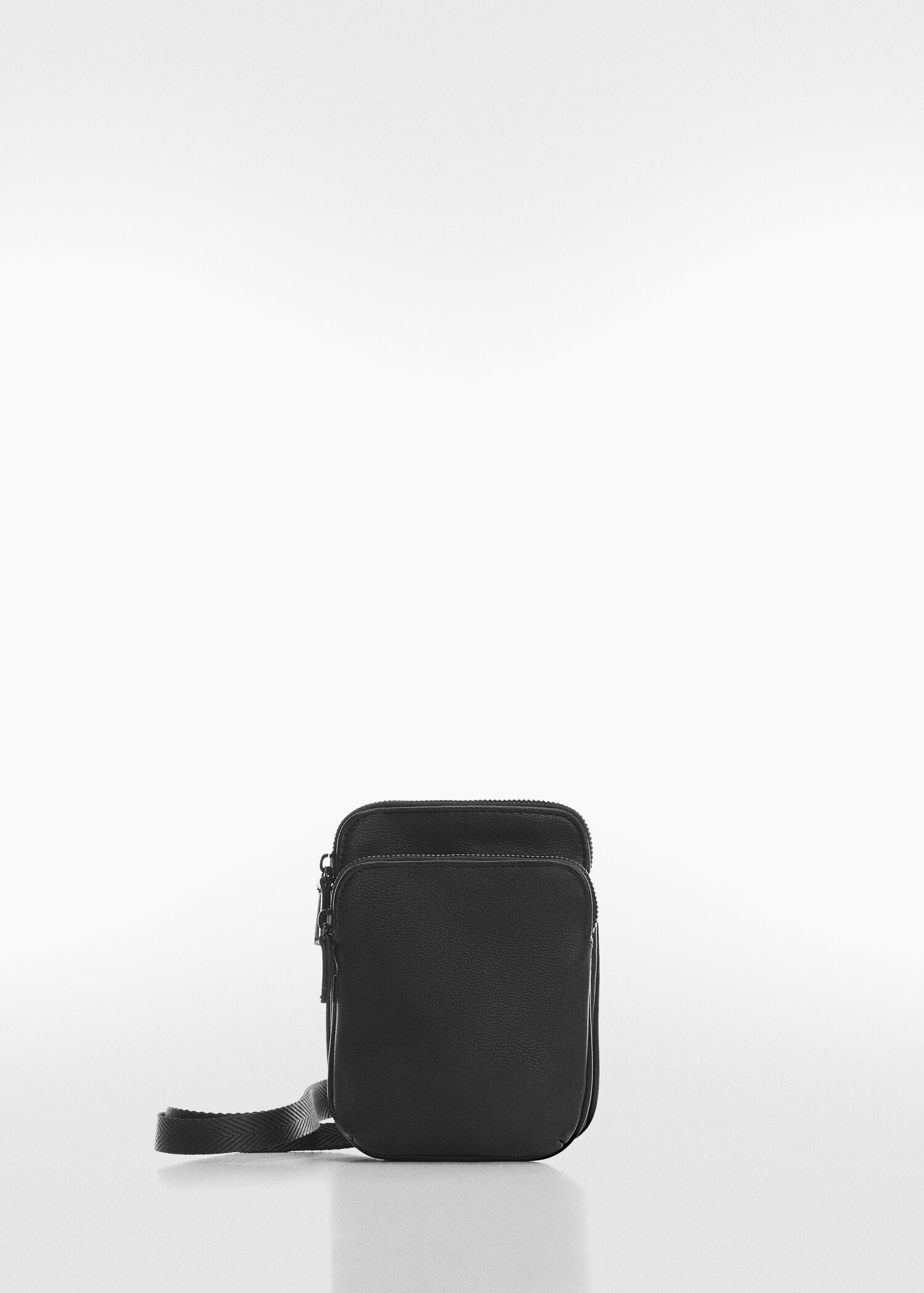 Mini-Schultertasche mit Narbenleder-Effekt - Artikel ohne Model