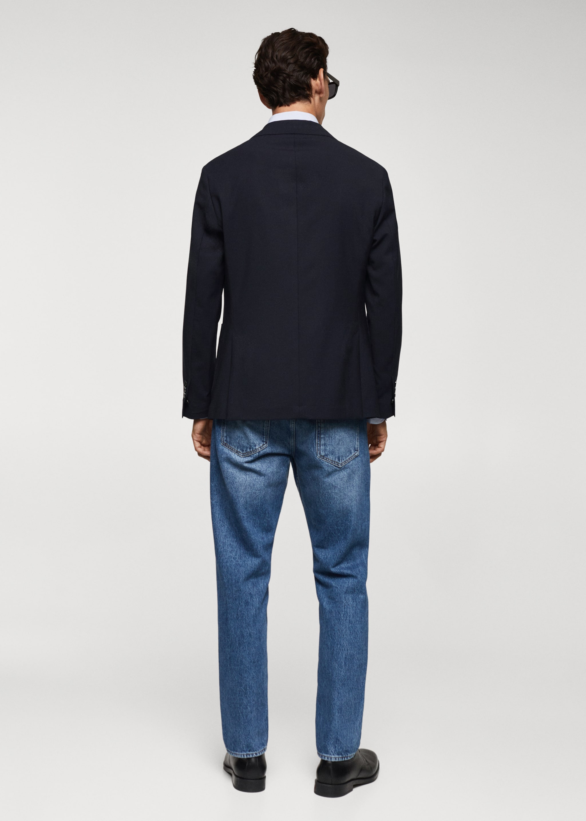 Slim-fit virgin wool jacket - Reverse of the article