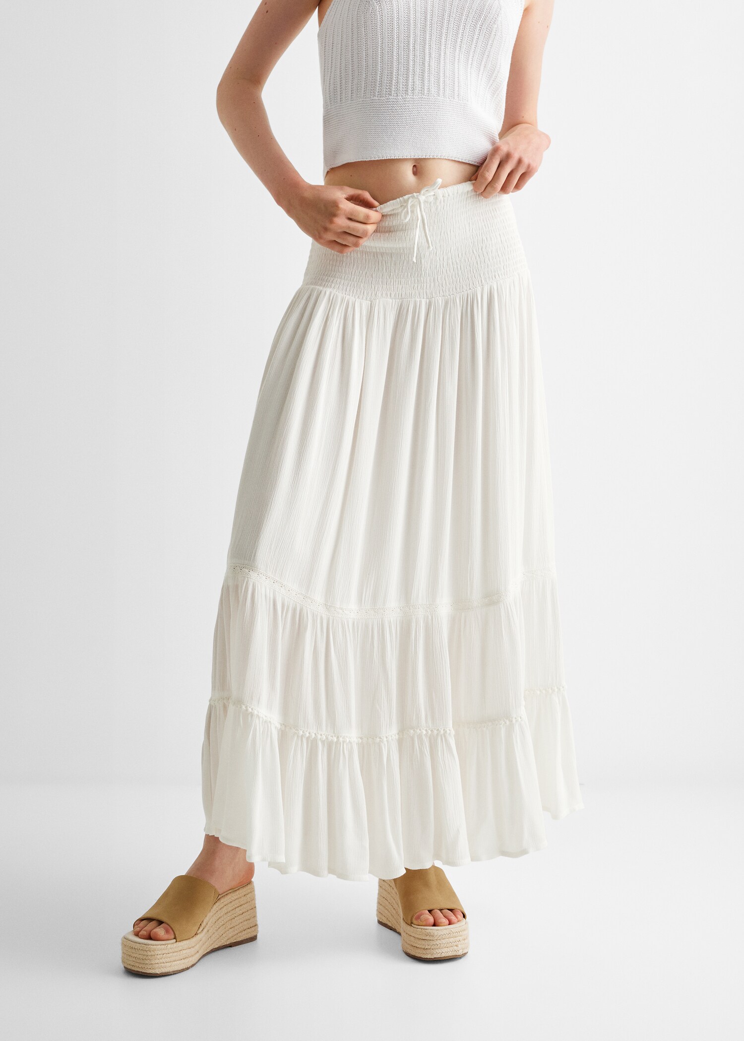Ruffled long skirt - Details of the article 6
