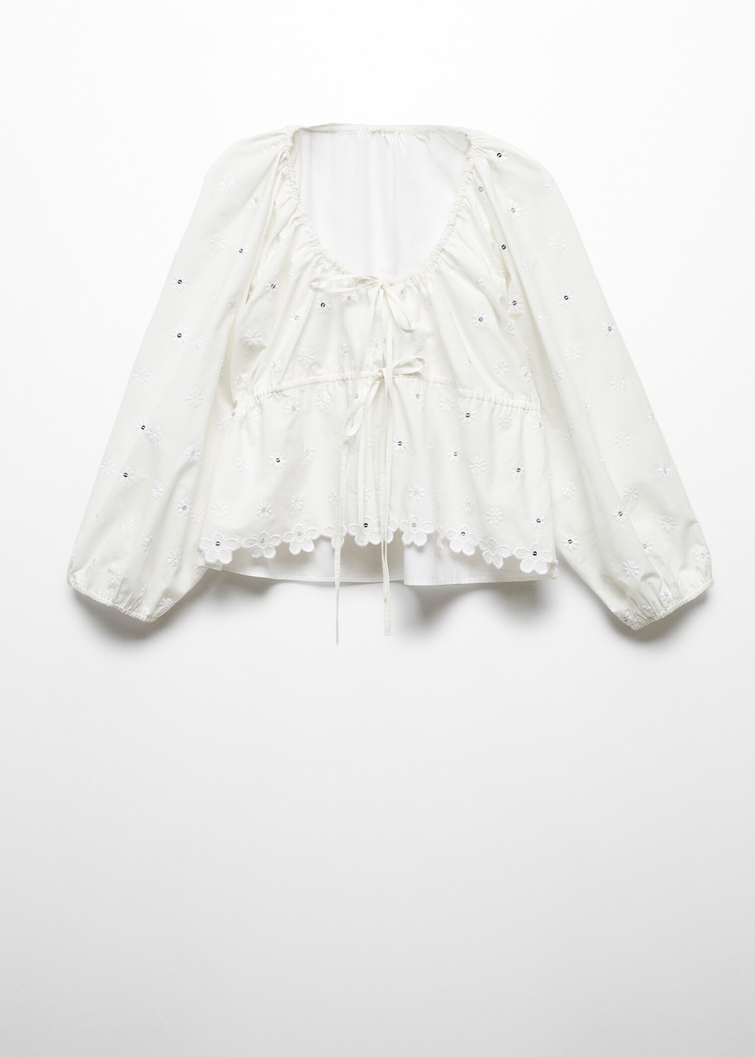 Puffed sleeves floral shirt - Article without model