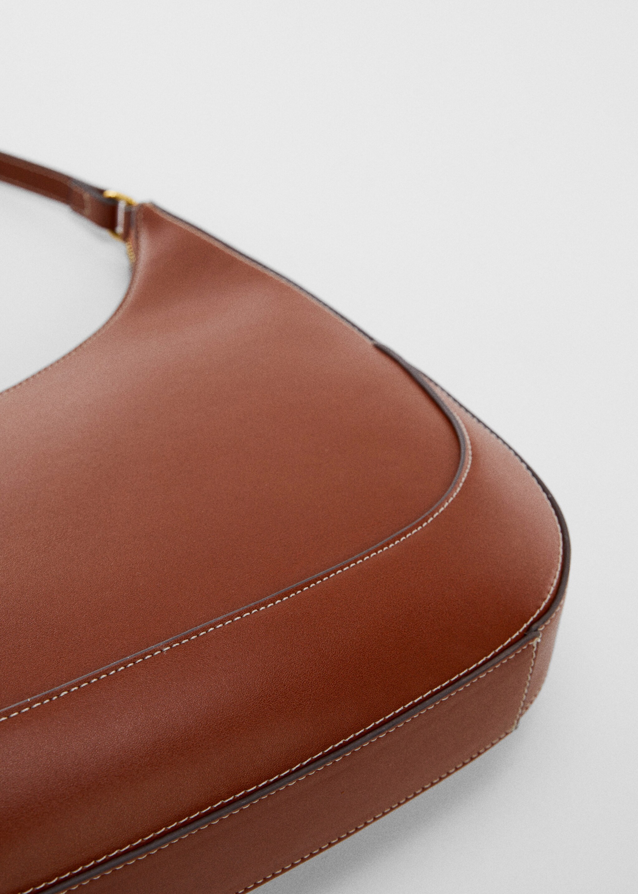 Schultertasche mit kurzem Henkel - Detail des Artikels 2, Mittelbraun. Ref: 57001039-00.