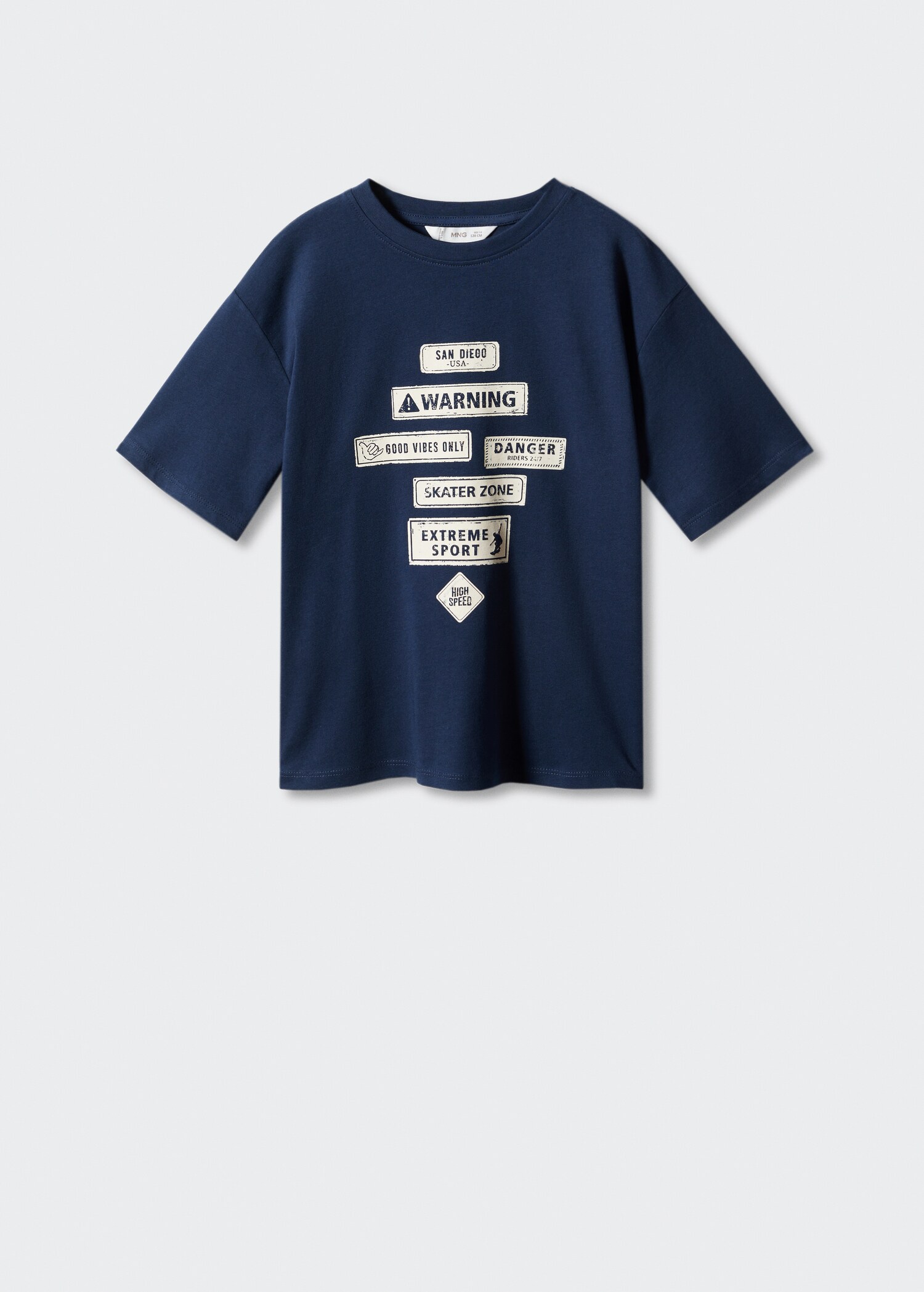 Baumwoll-T-Shirt mit Motiv - Artikel ohne Model