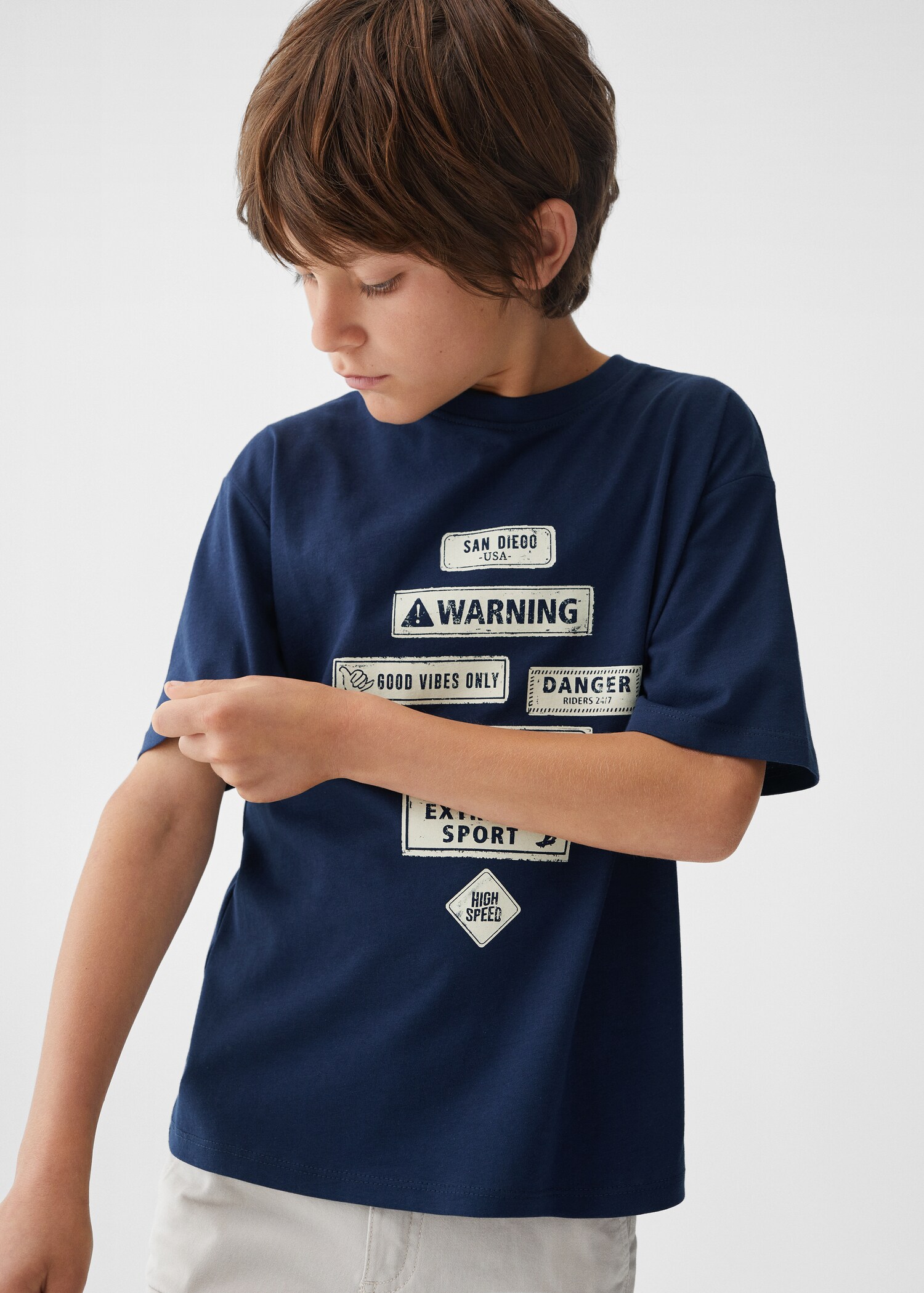 Baumwoll-T-Shirt mit Motiv - Detail des Artikels 1