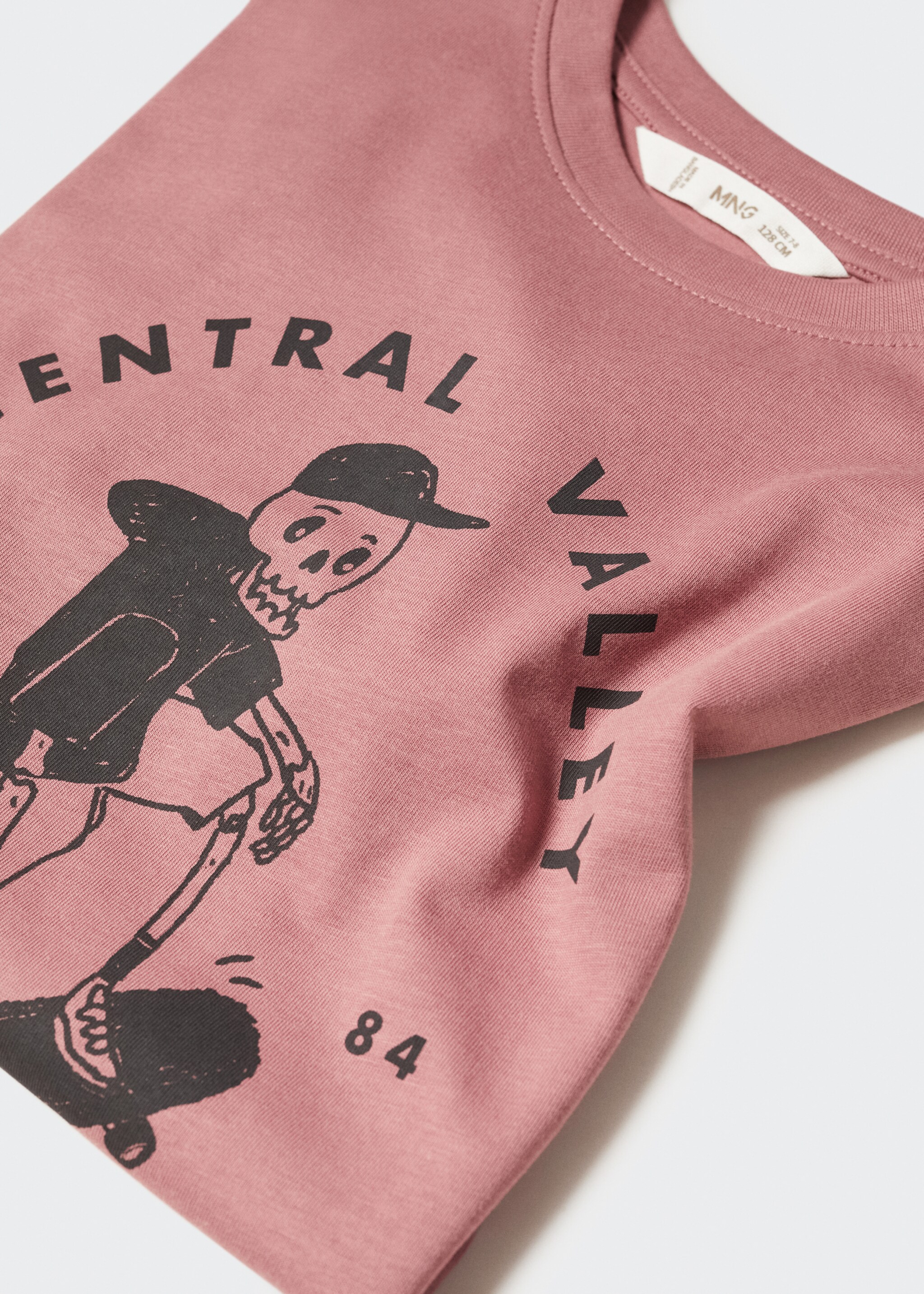 Cotton printed T-shirt - Details of the article 8, Cherry. Ref: 57001043-00.