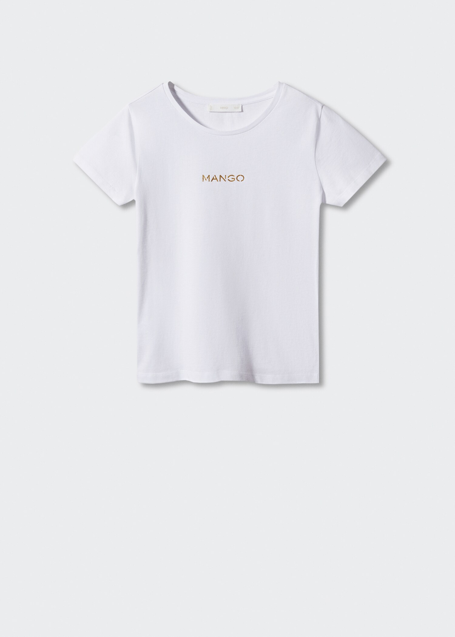 T-shirt met metallic logo - Artikel zonder model