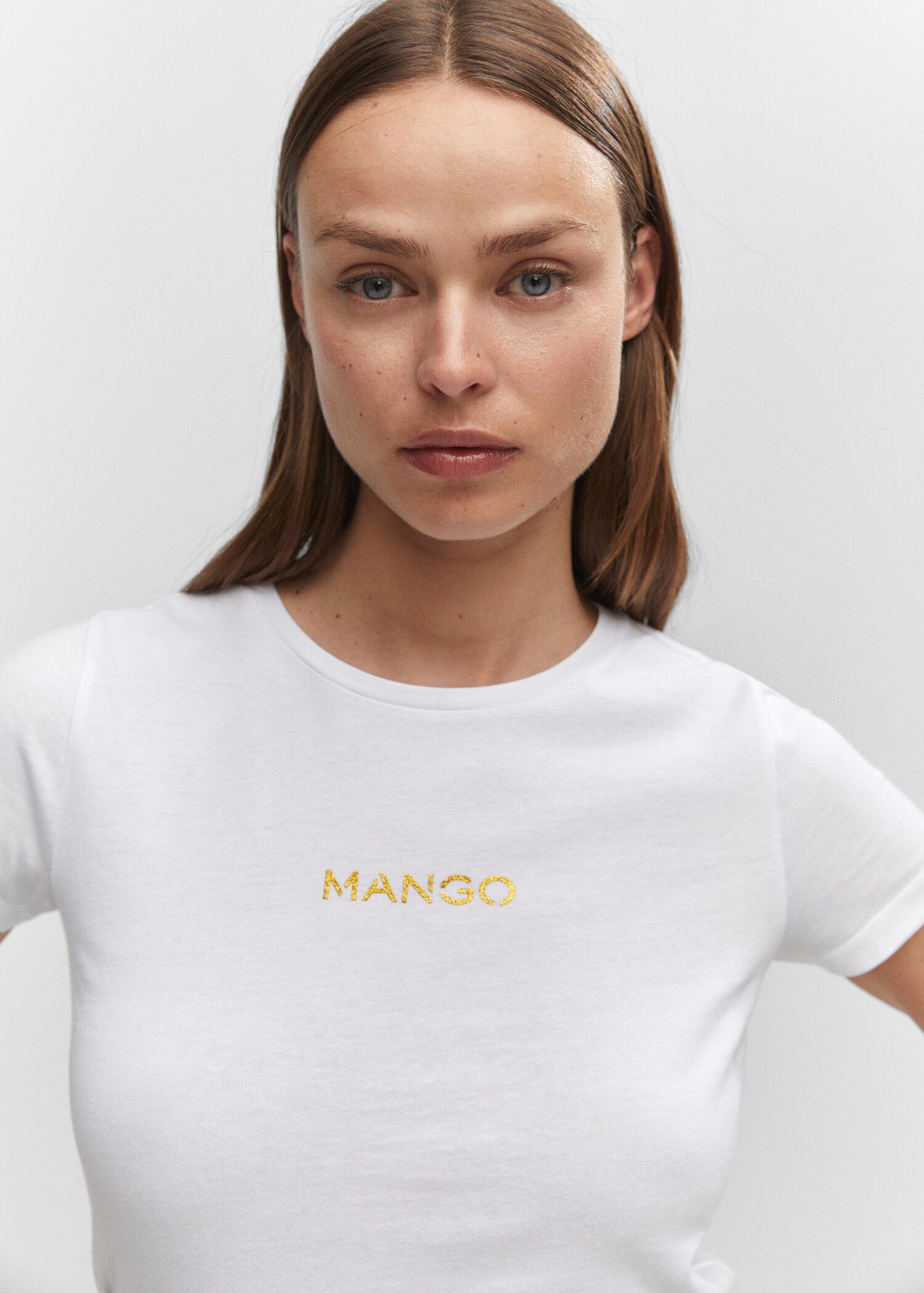 T-shirt met metallic logo - Detail van het artikel 1