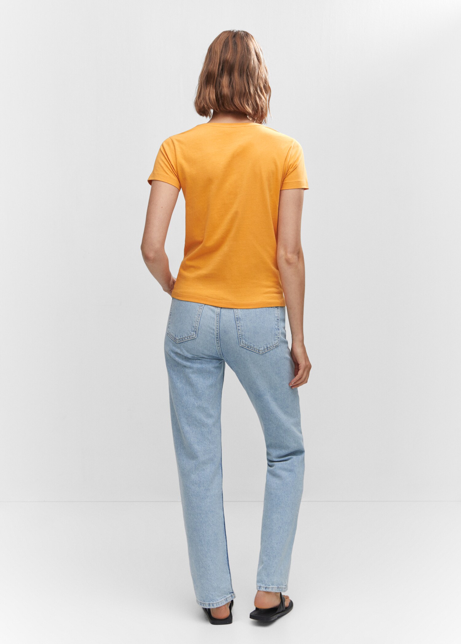 T-shirt met metallic logo - Achterkant van het artikel
