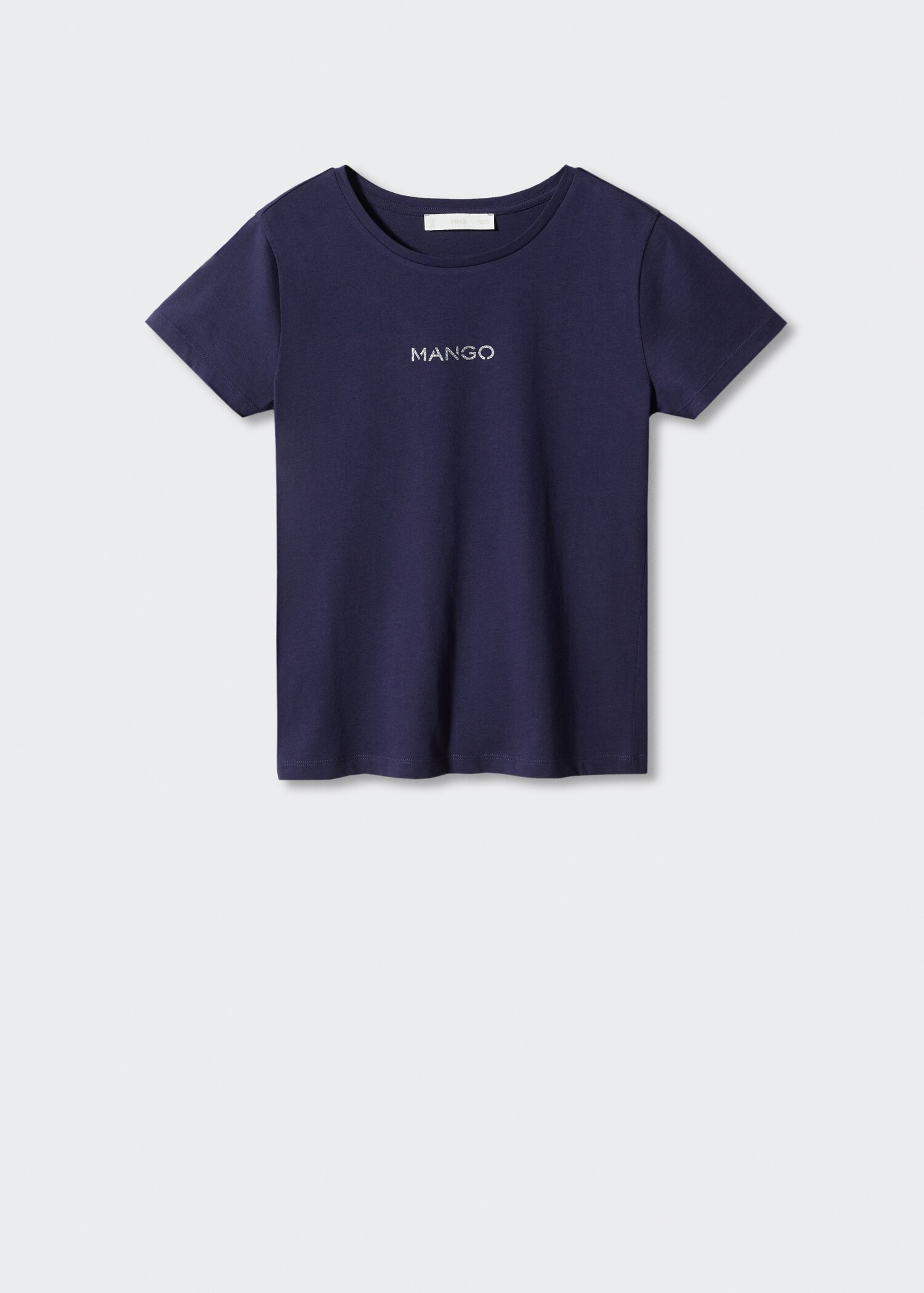 T-shirt met metallic logo - Artikel zonder model