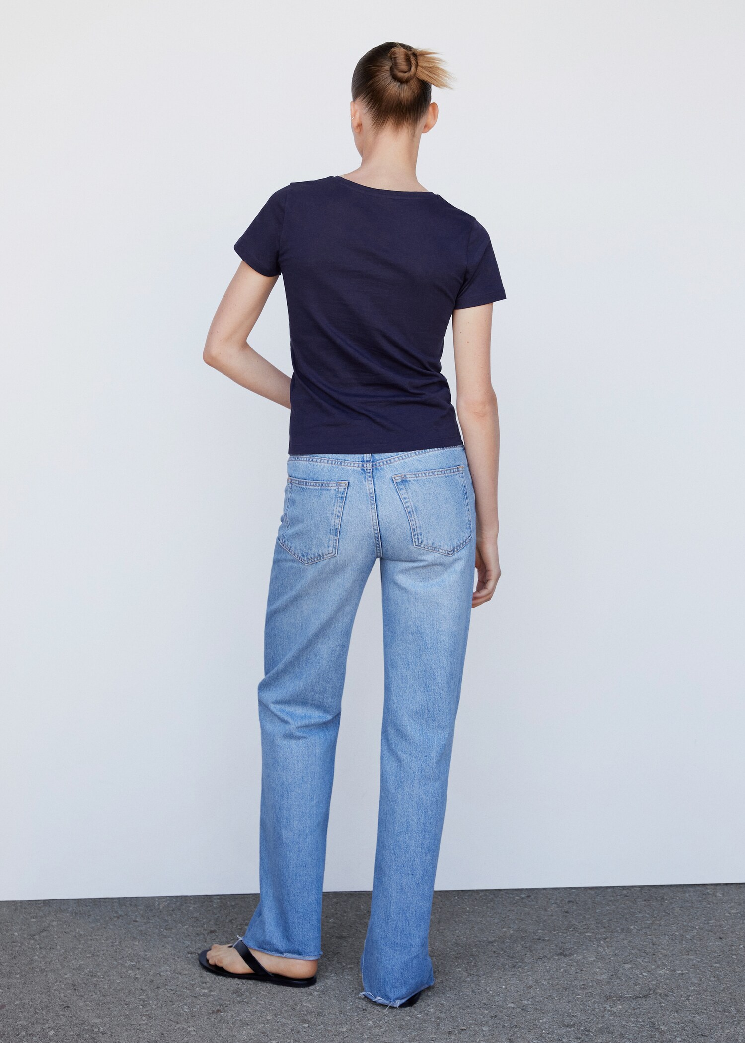 T-shirt met metallic logo - Achterkant van het artikel