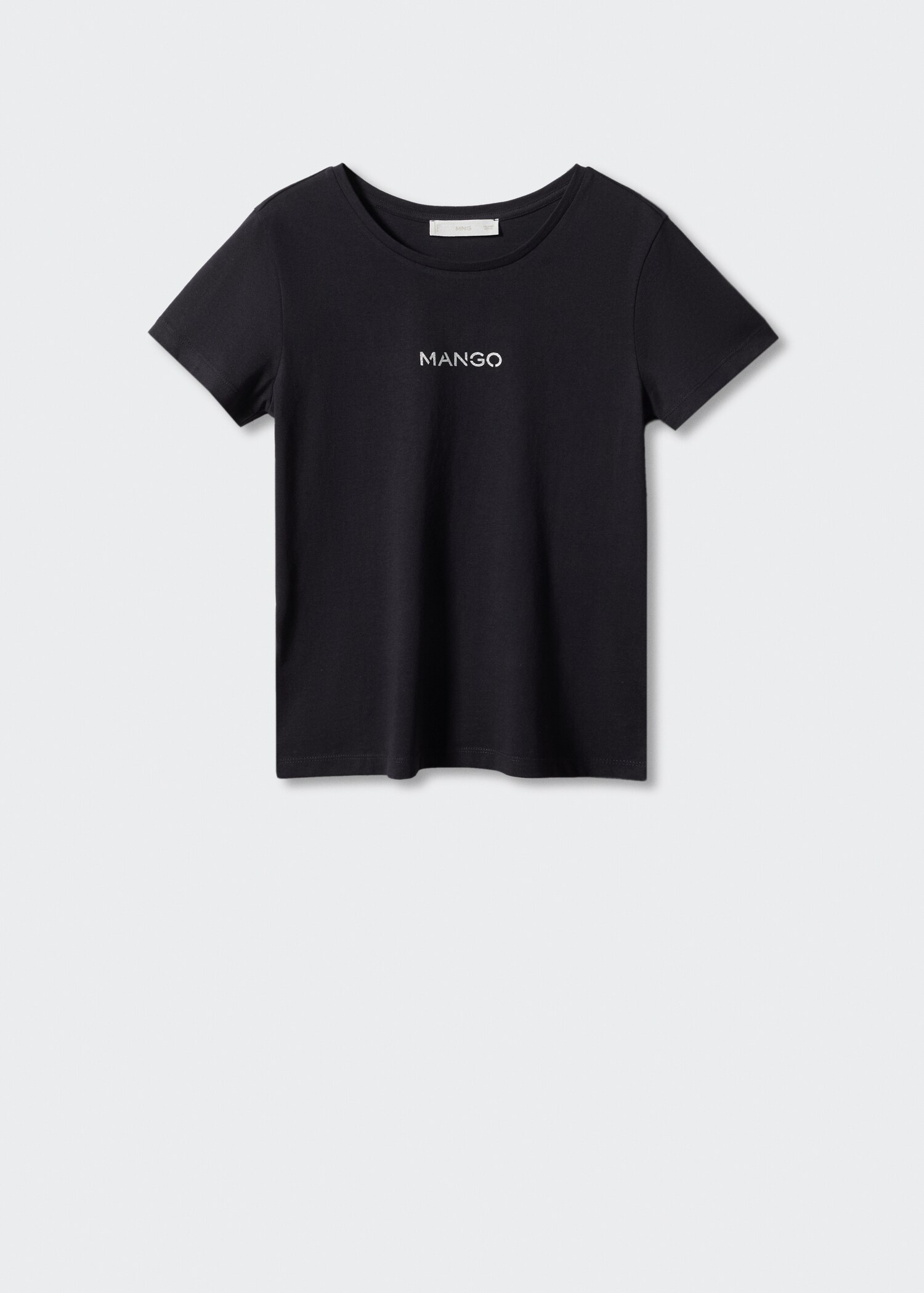 T-shirt met metallic logo - Artikel zonder model