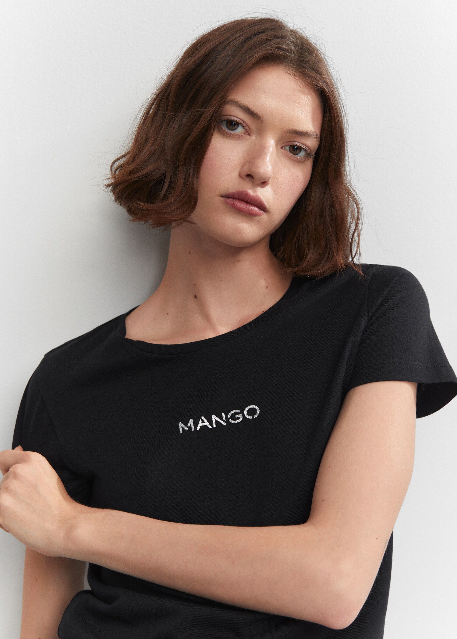 T-shirt met metallic logo - Detail van het artikel 1