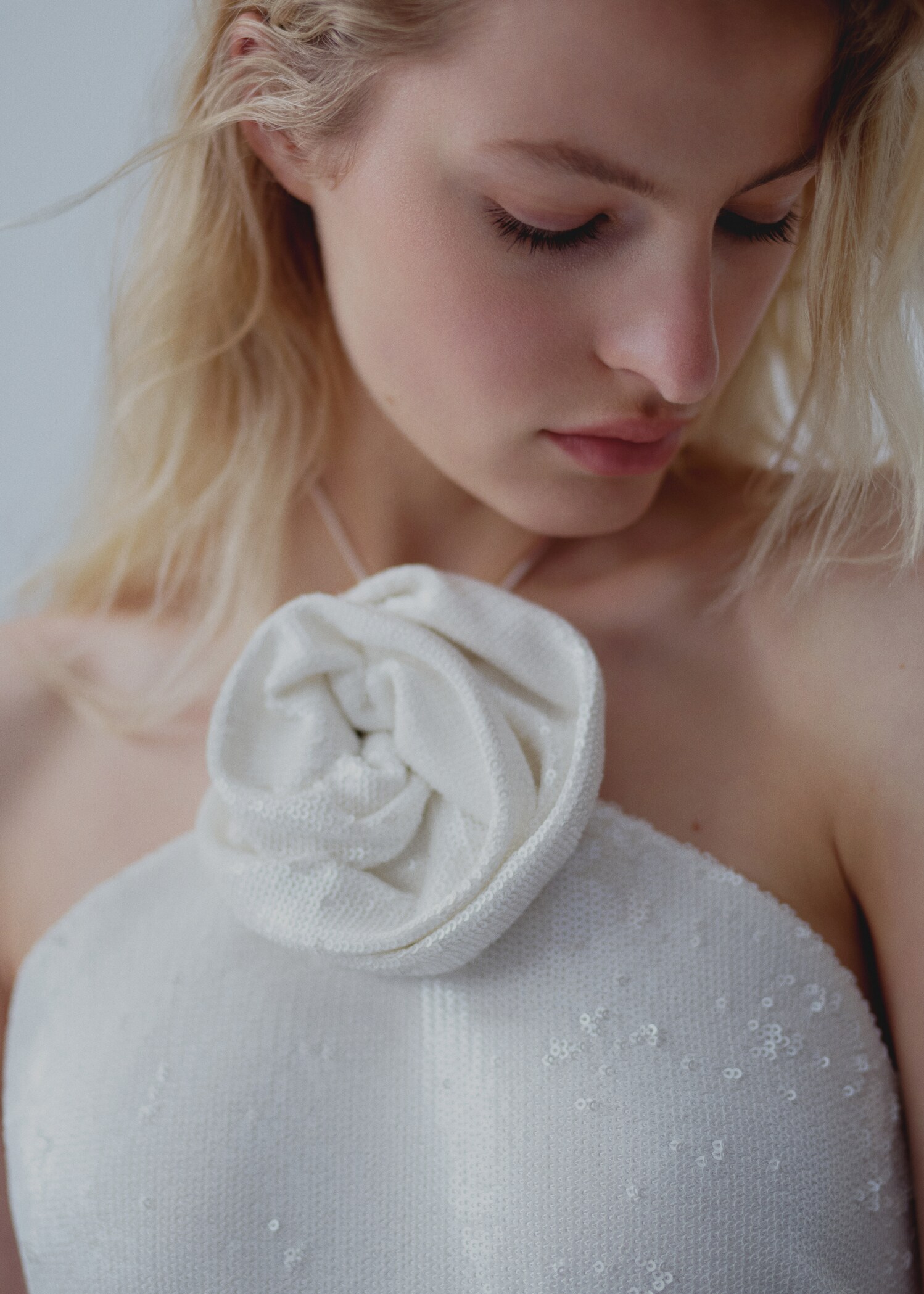 Sequined maxi flower dress - Details of the article 1
