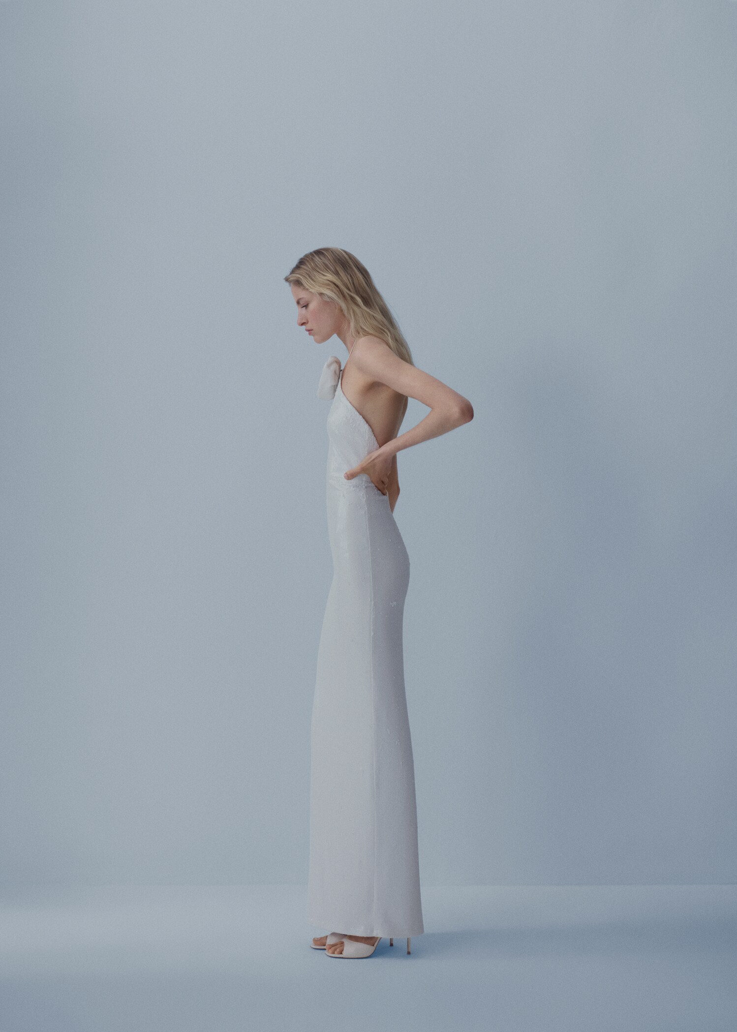 Sequined maxi flower dress - Details of the article 2