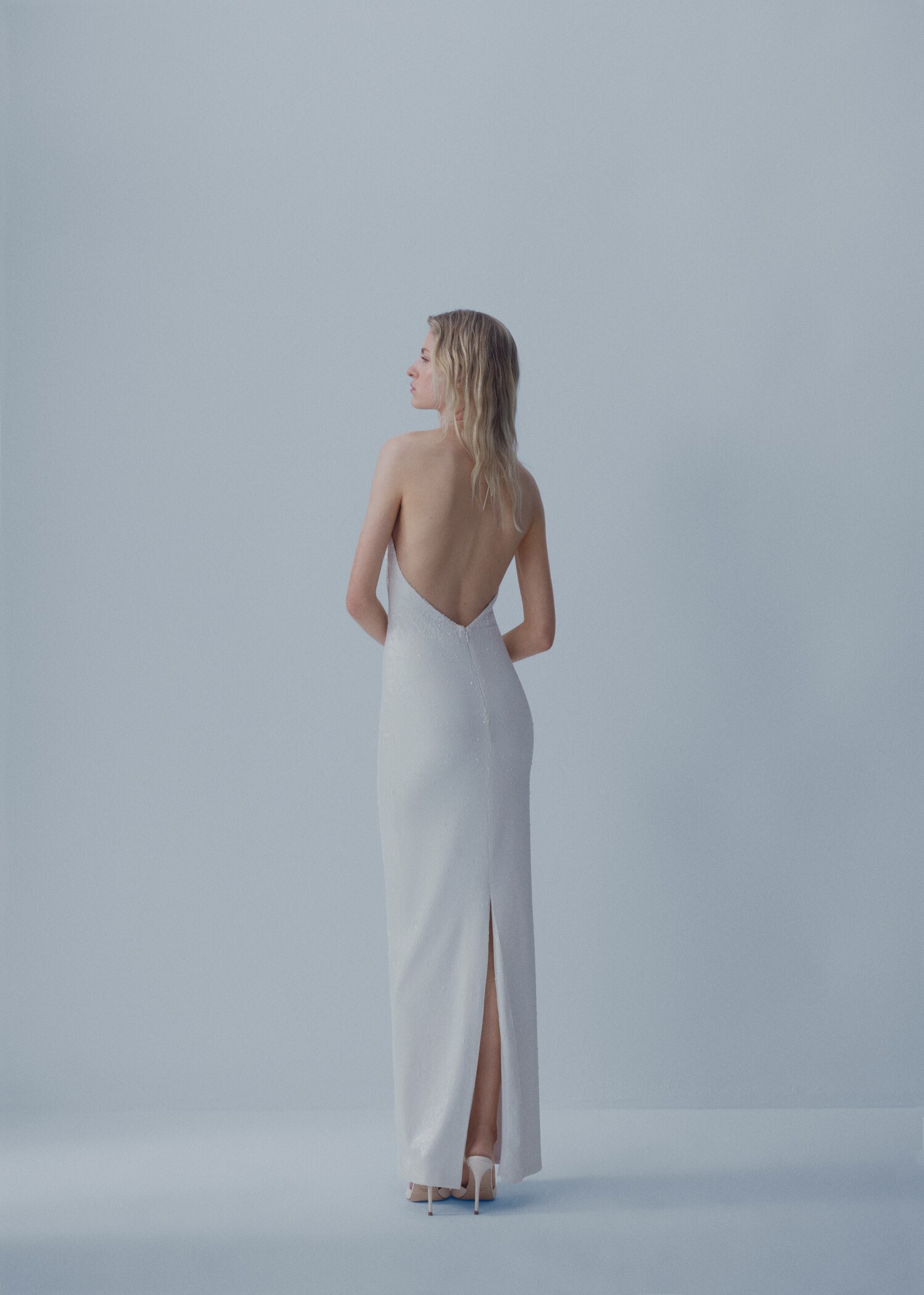 Sequined maxi flower dress - Reverse of the article