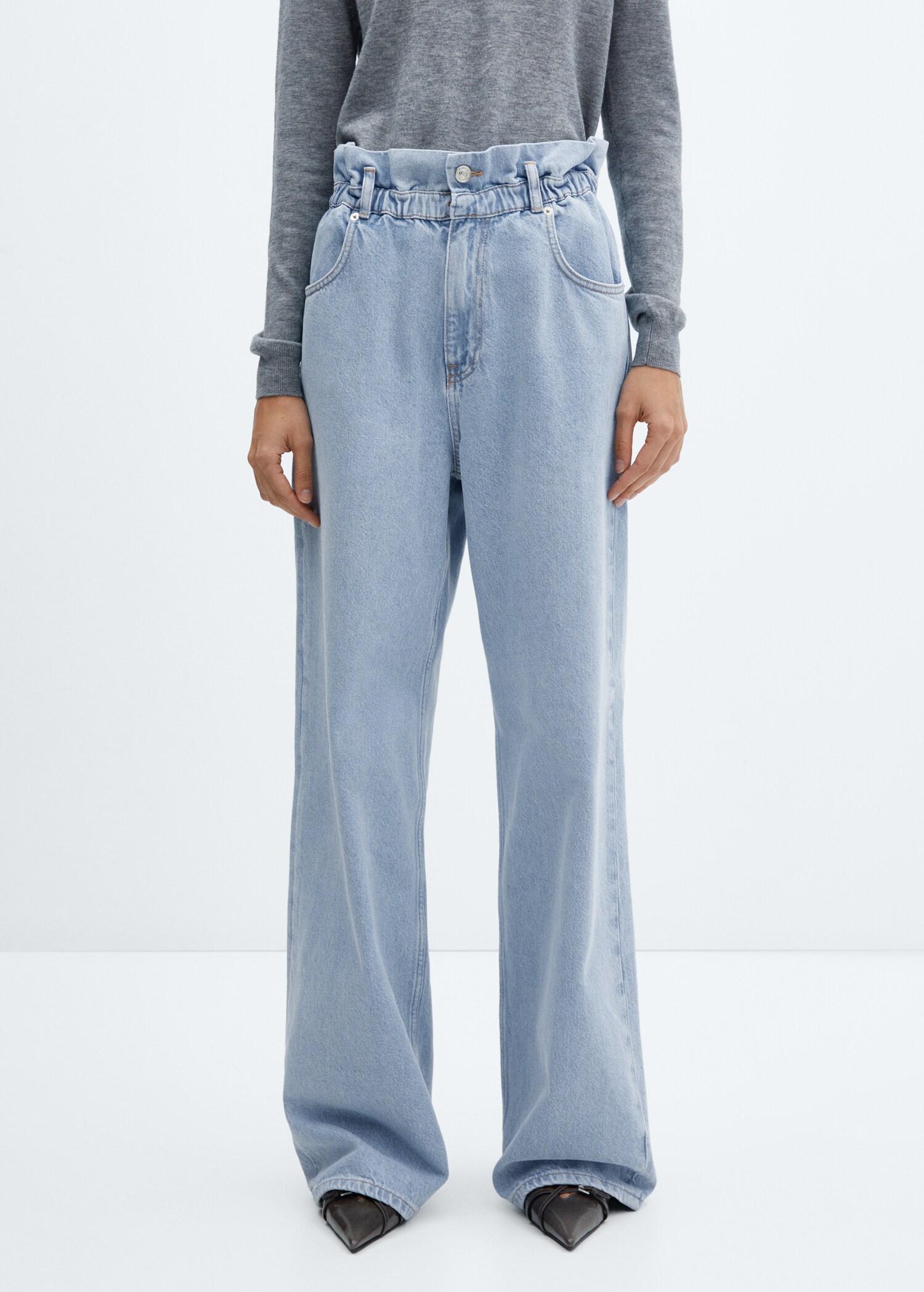 Texans slouchy cintura elàstica - Pla mig