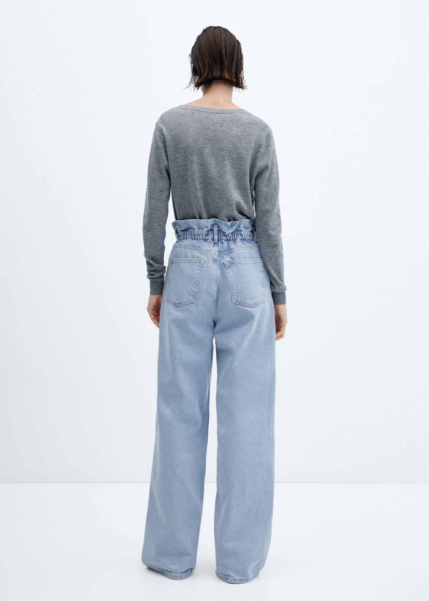 Texans slouchy cintura elàstica - Revers de l'article