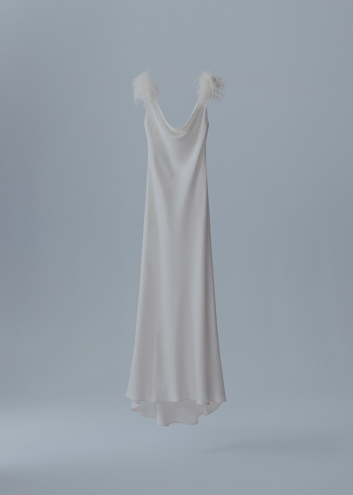 Slip dress with feather detail - Article without model
