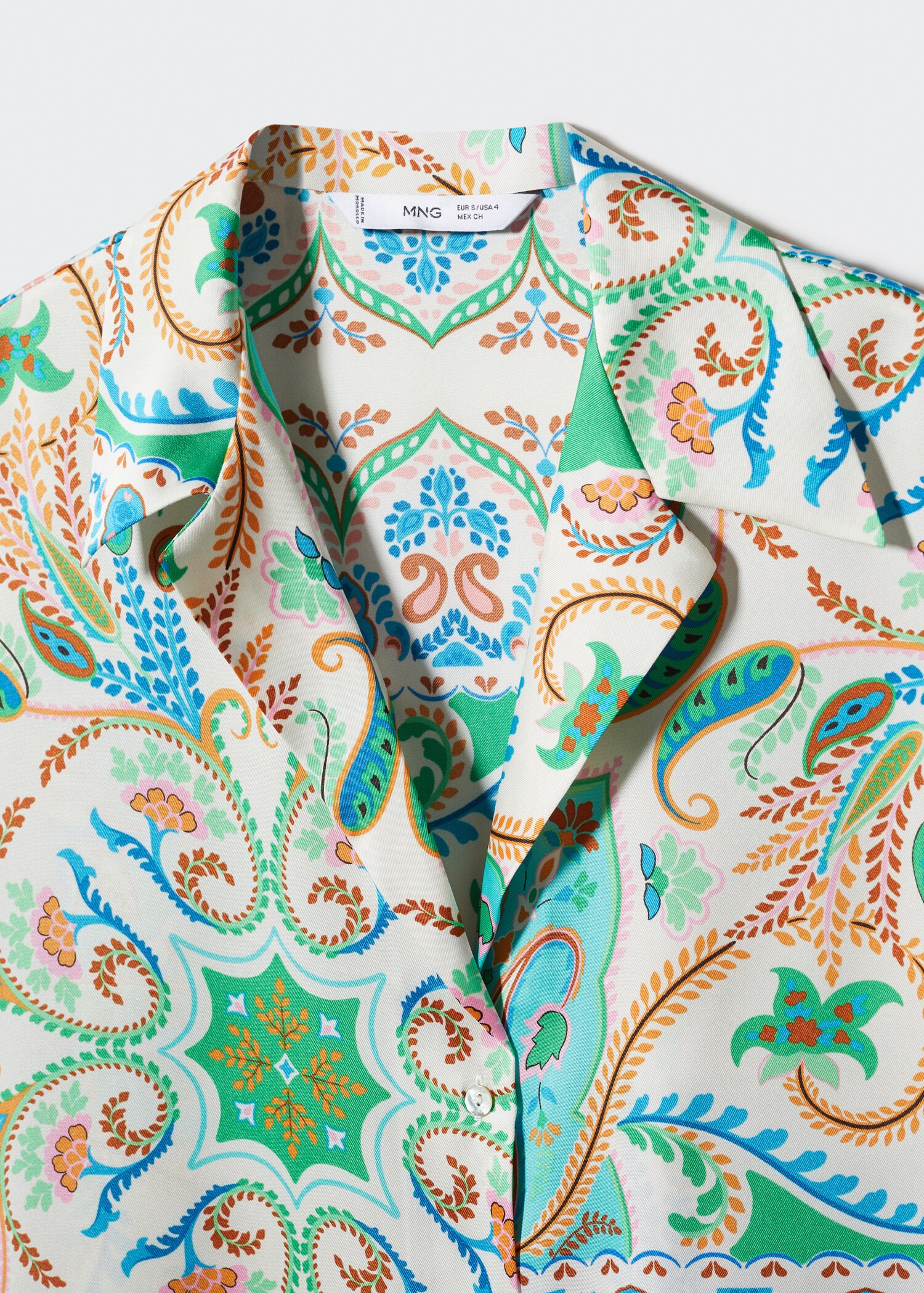 Satin print shirt - Details of the article 8