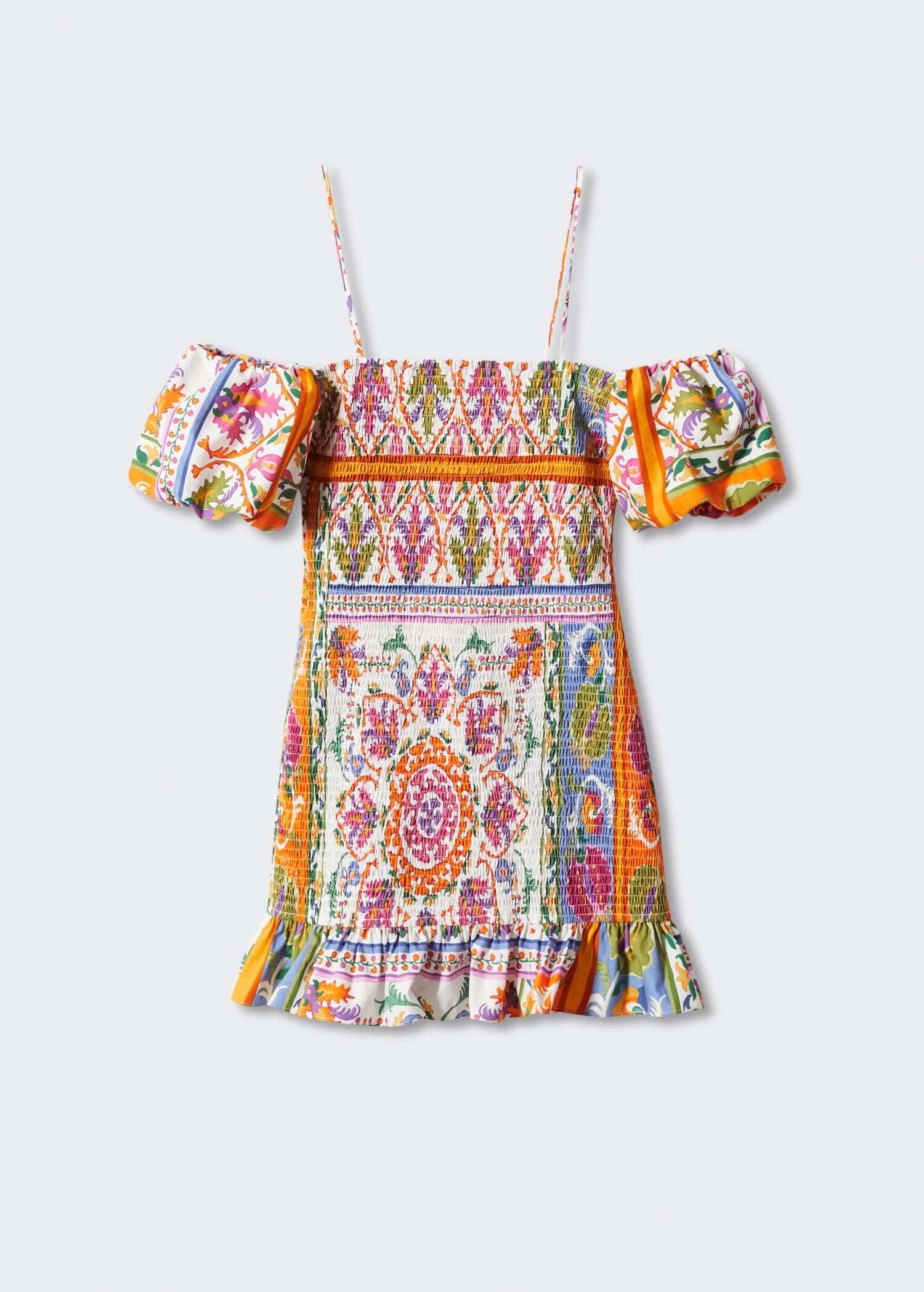 Vestido fruncido manga abullonada - Artículo sin modelo