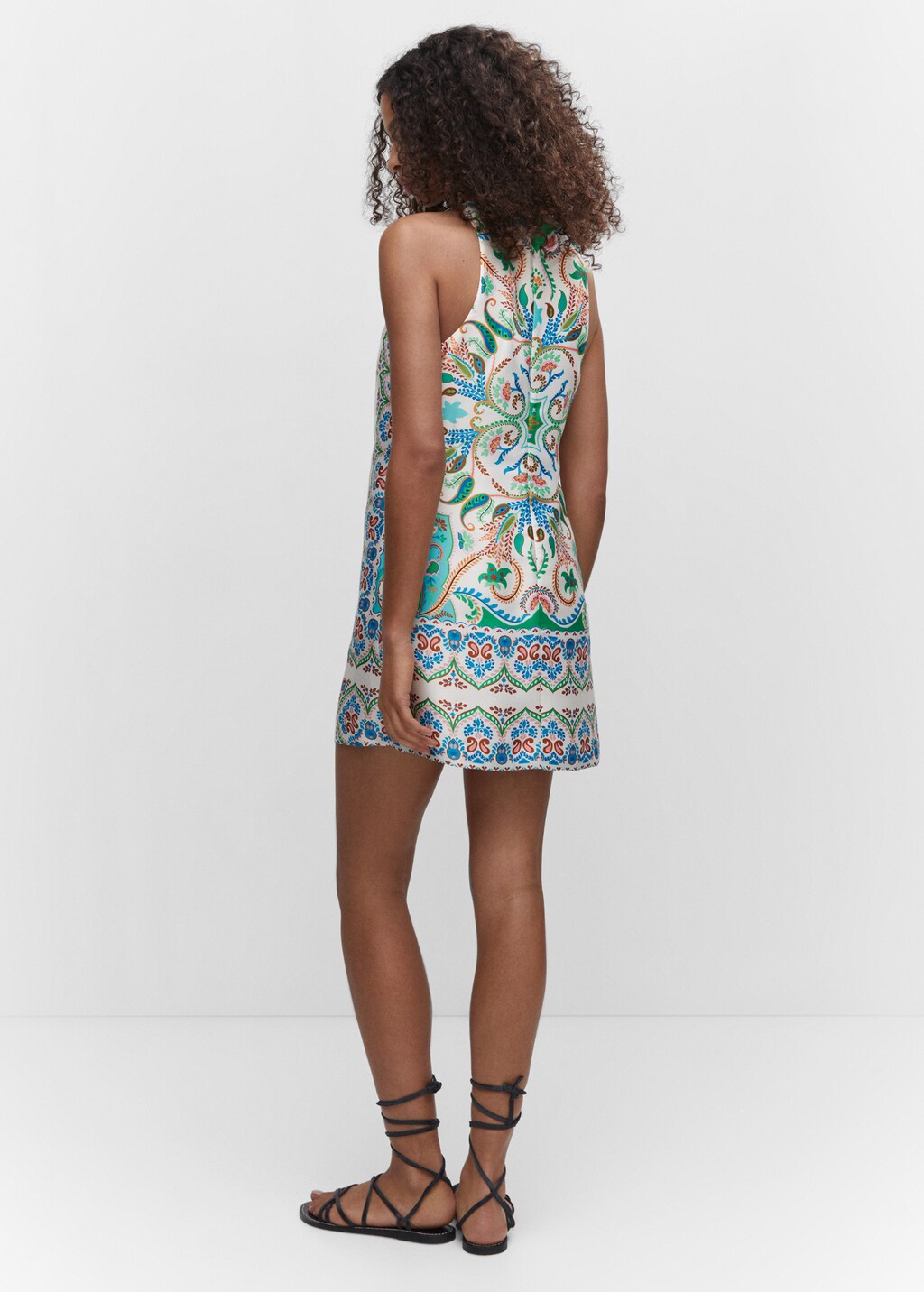Paisley satin dress deals