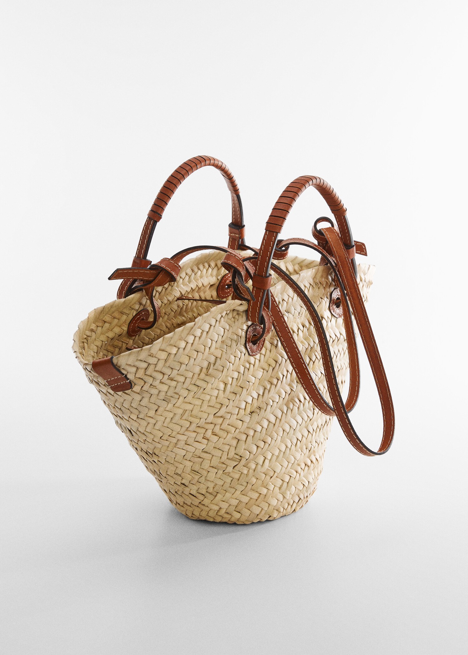 Small raffia carrycot bag - Medium plane