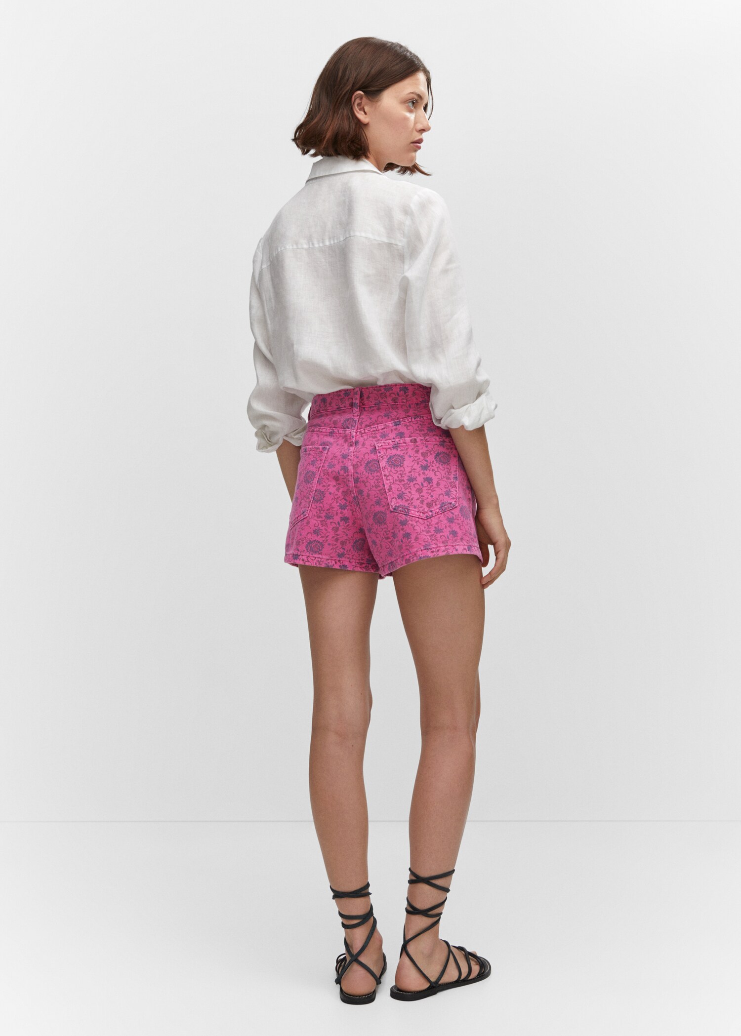 Shorts vaqueros estampados - Reverso del artículo