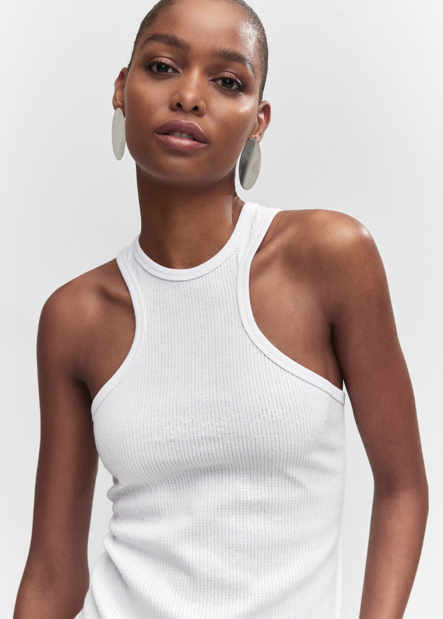 Sequined halter top - Details of the article 1