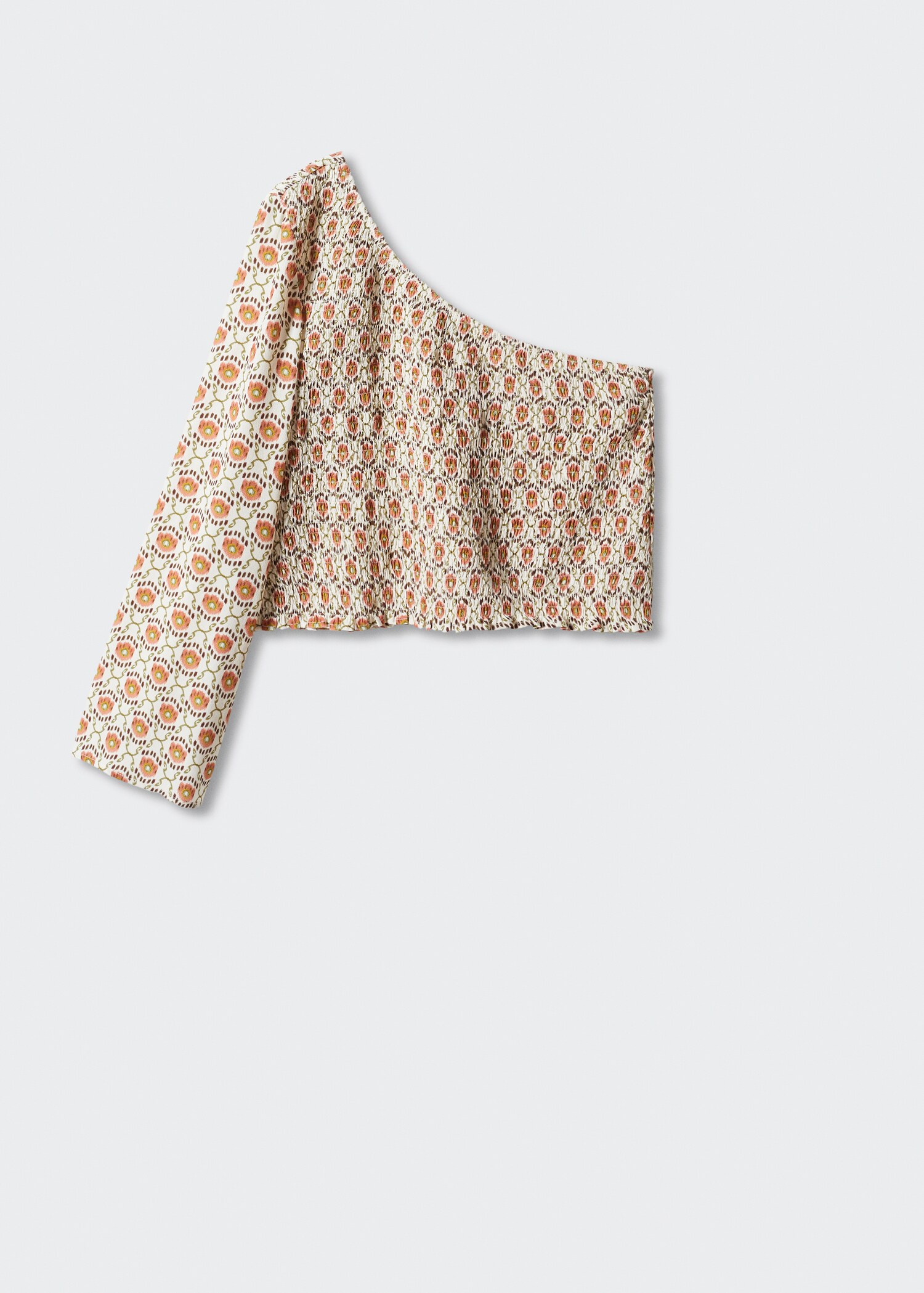 Asymmetrical printed blouse - Article without model